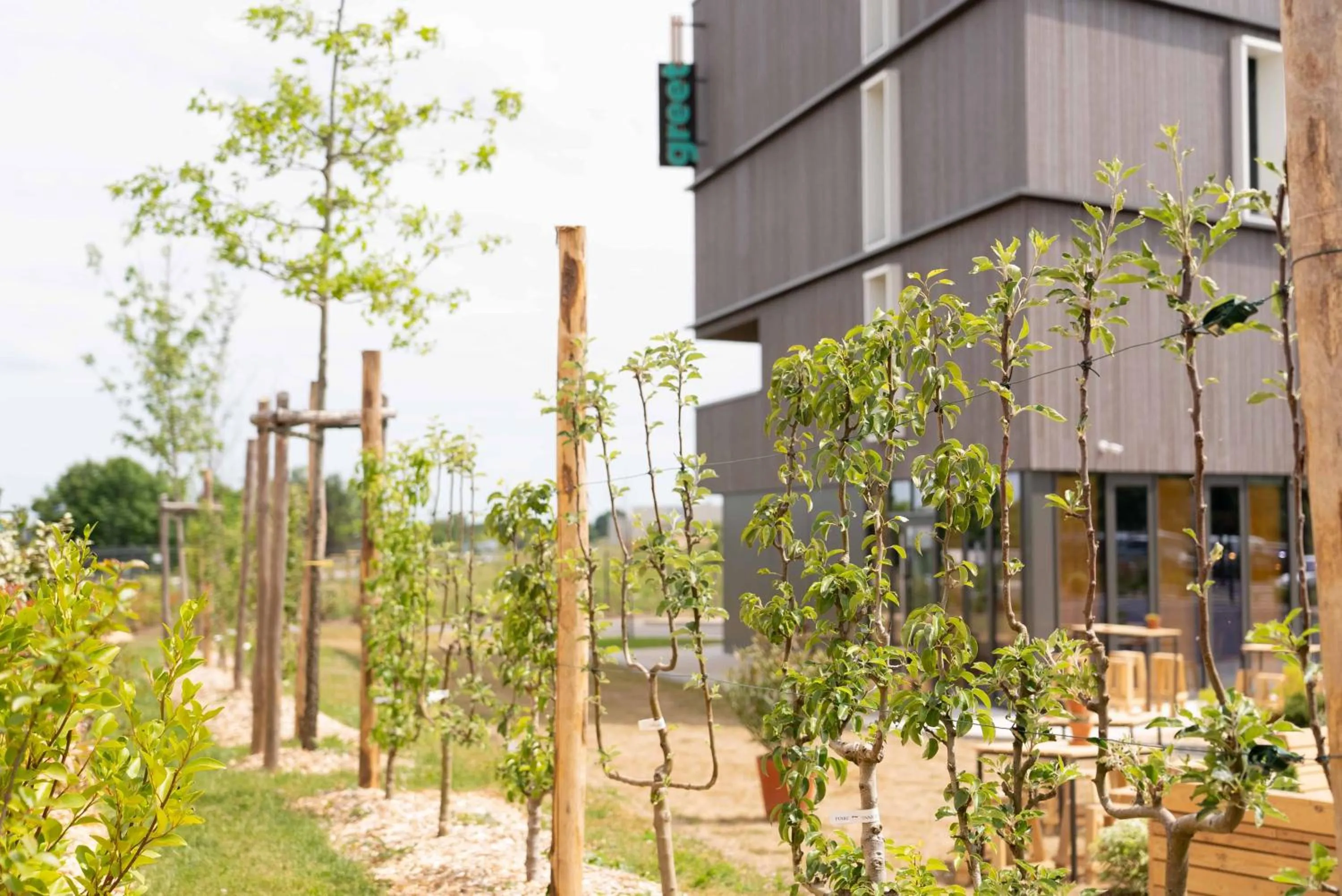 Property building in greet Hotel Rennes Pace