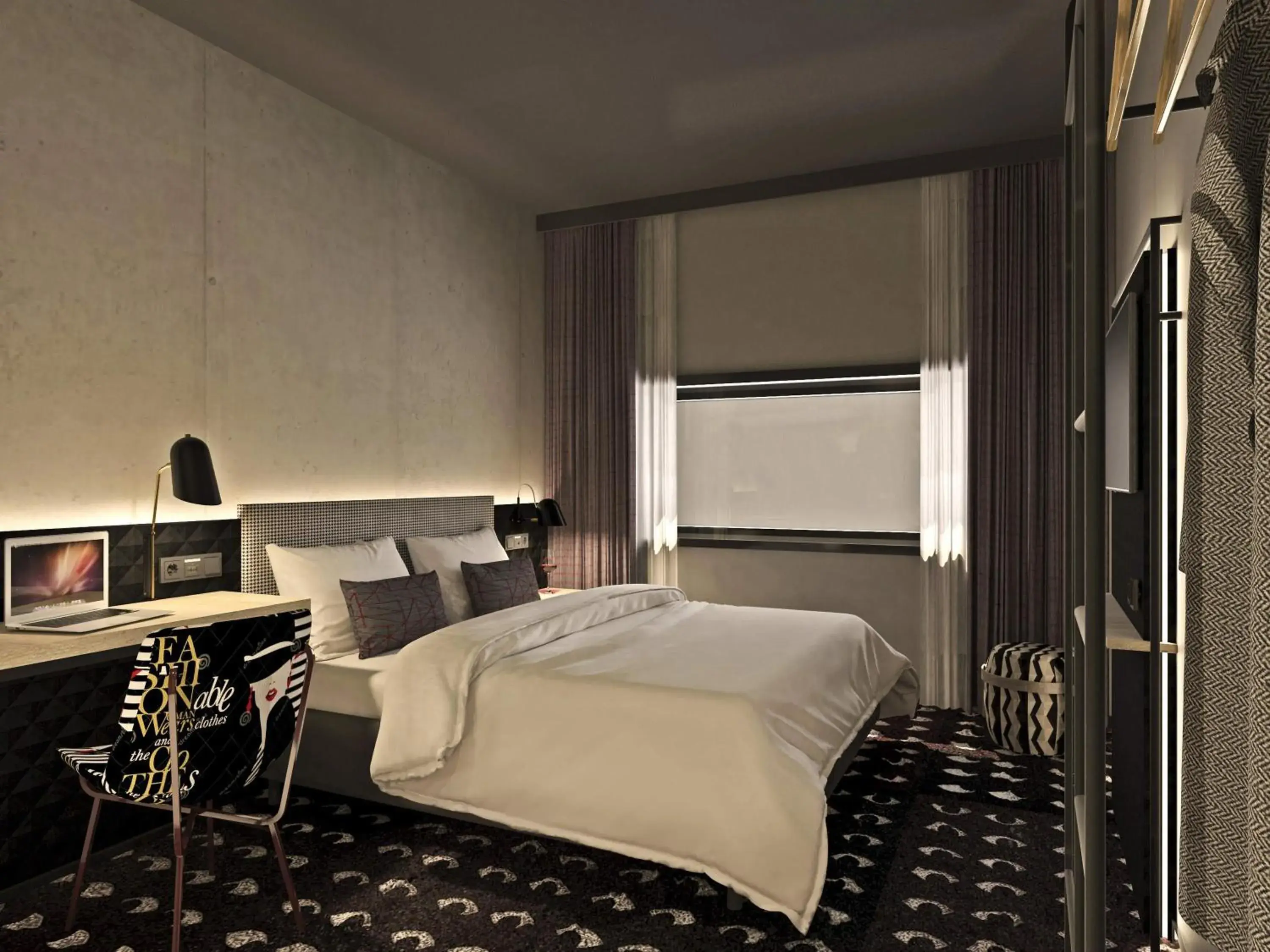 Bedroom, Bed in ibis Styles Arnhem Centre Bedroom, Bed in ibis Styles Arnhem Centre