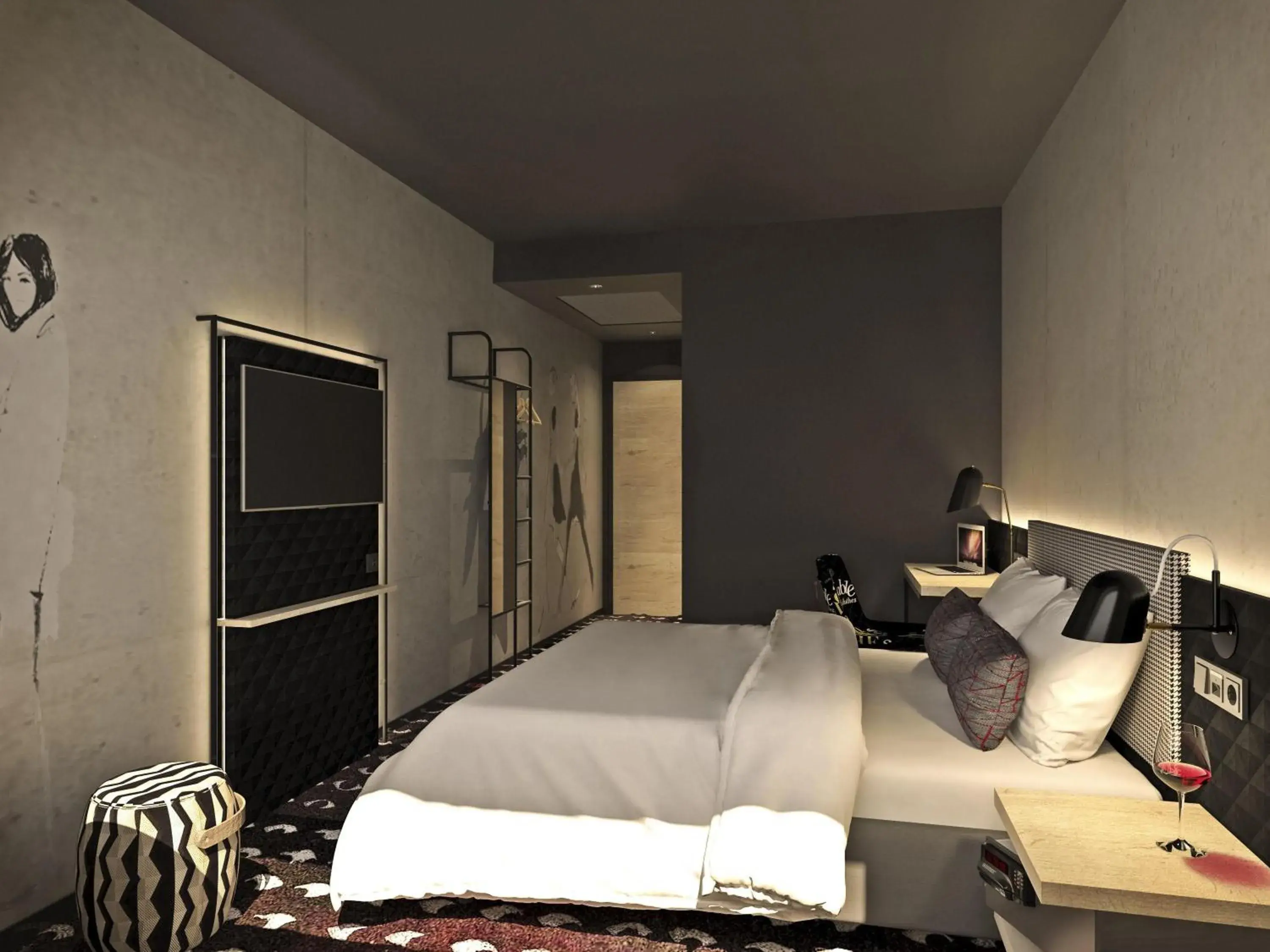 Bedroom, Bed in ibis Styles Arnhem Centre Bedroom, Bed in ibis Styles Arnhem Centre