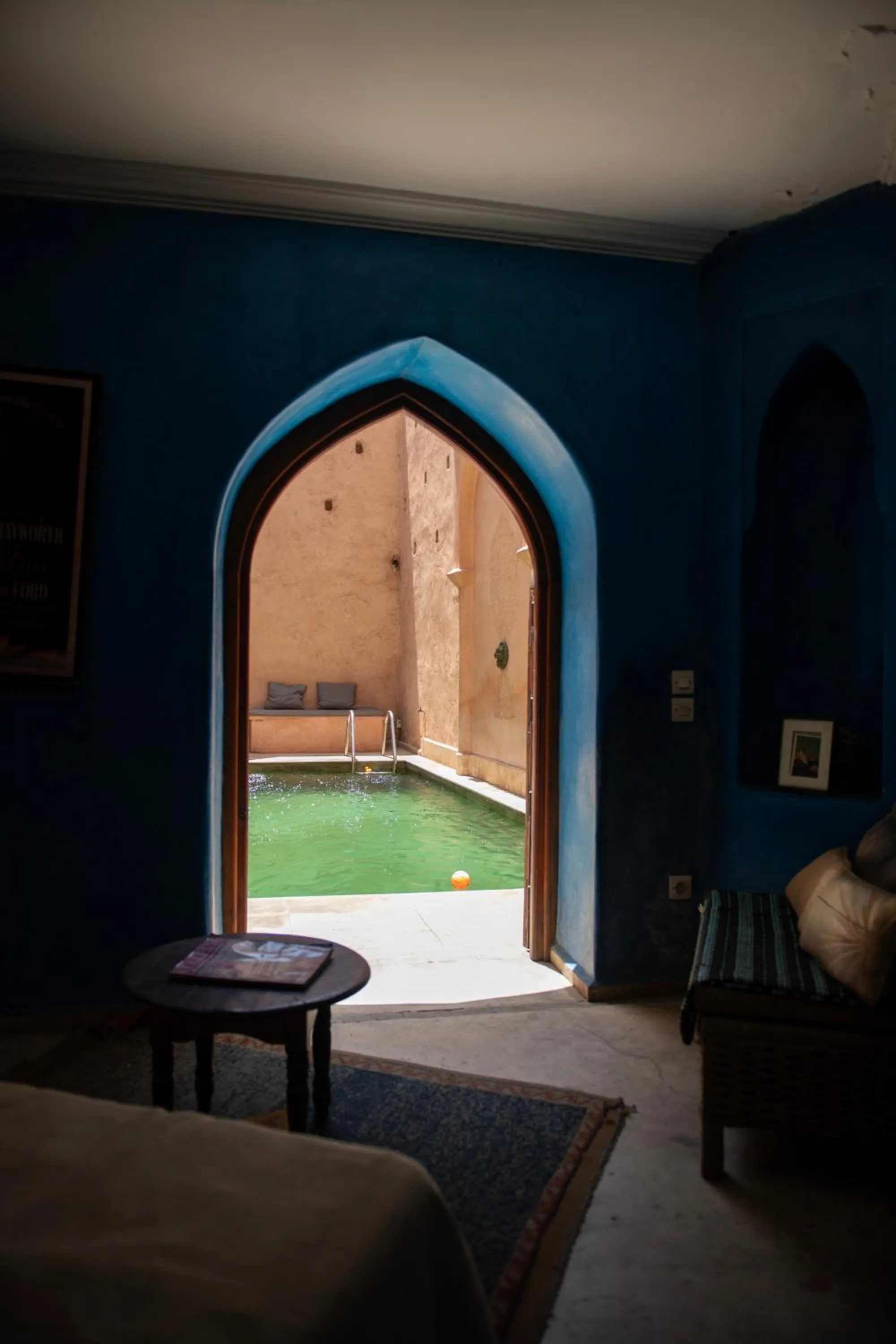 Pool view, Bed in Riad Ben Youssef