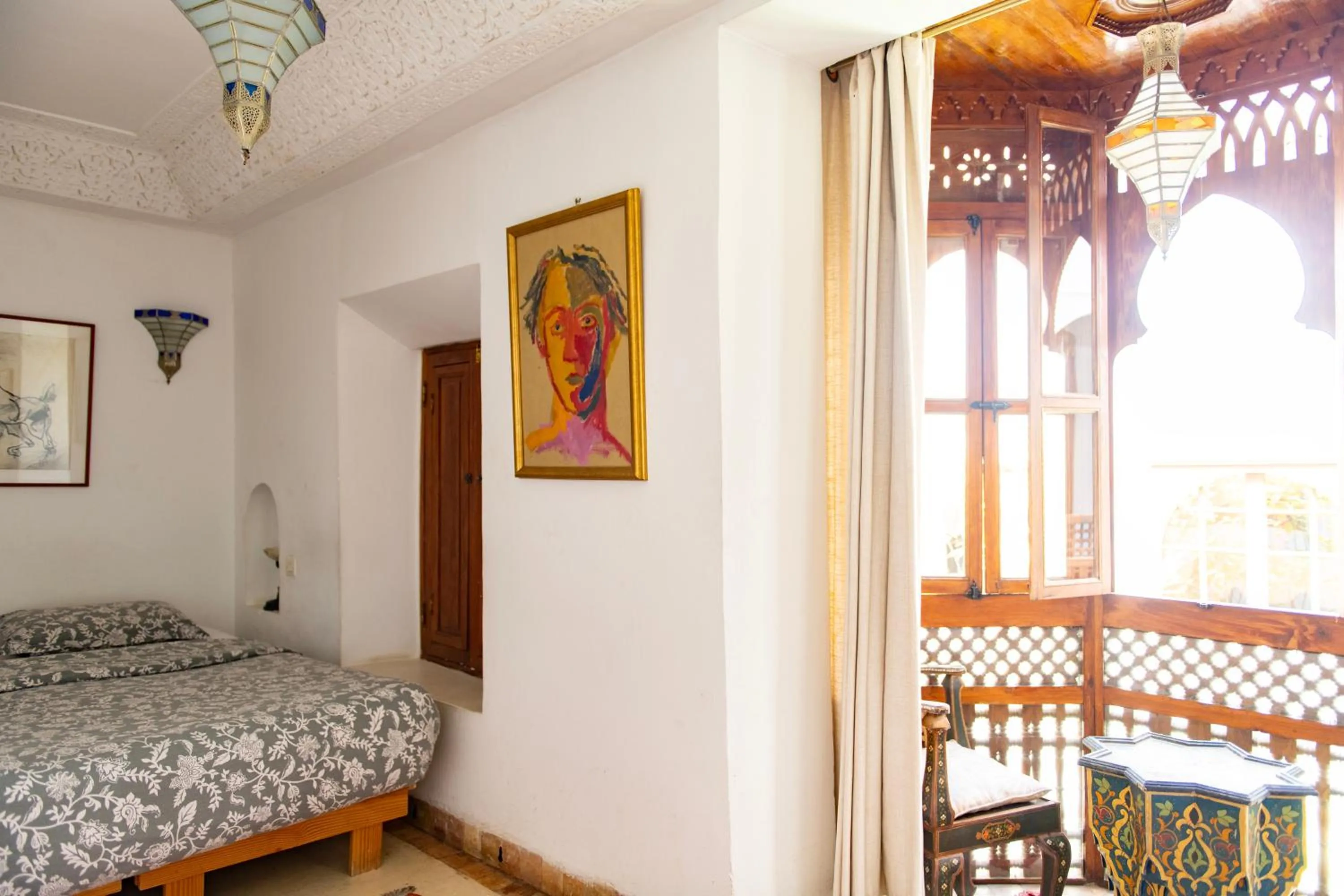 Bed in Riad Ben Youssef