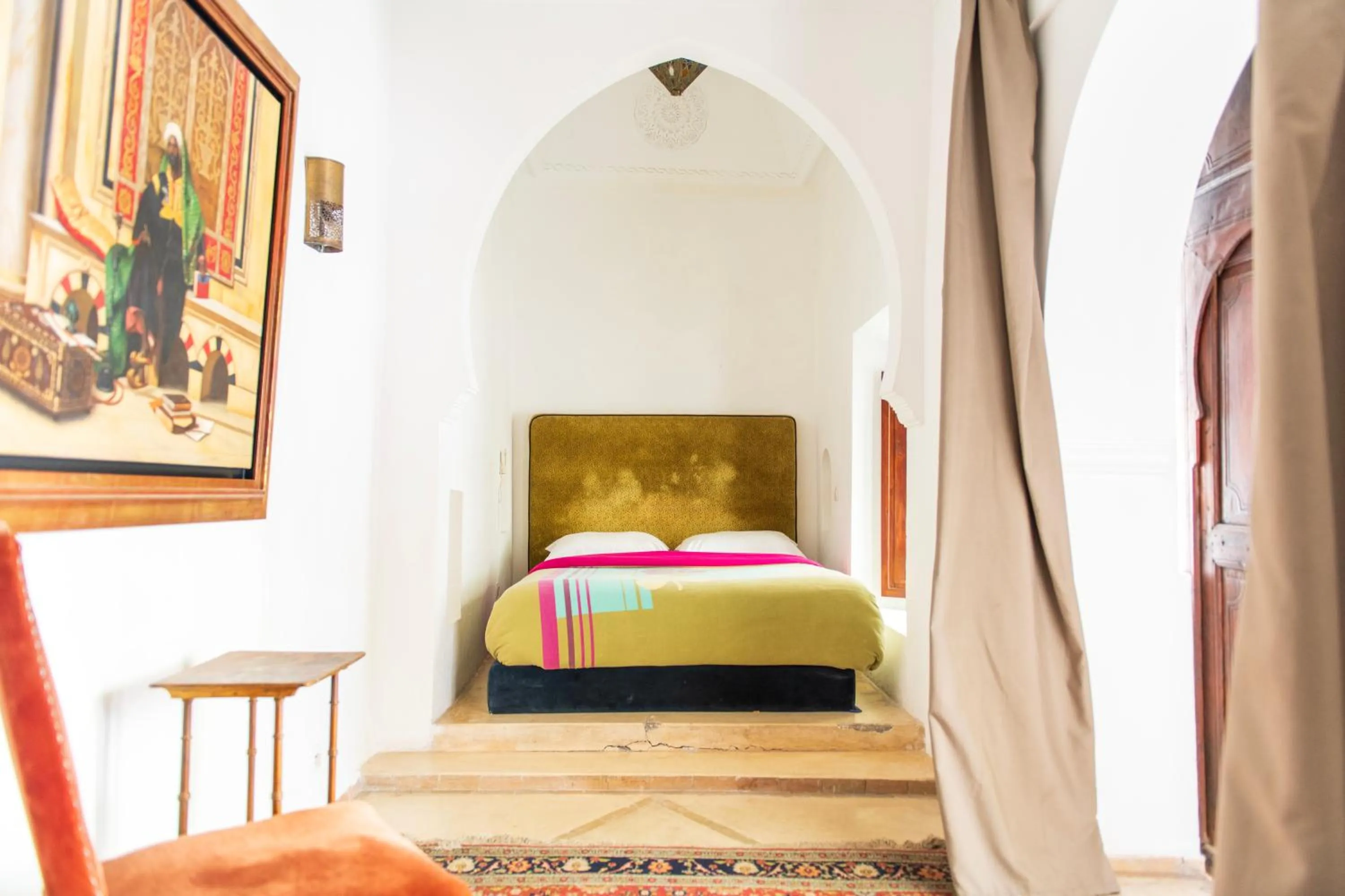Bed in Riad Ben Youssef