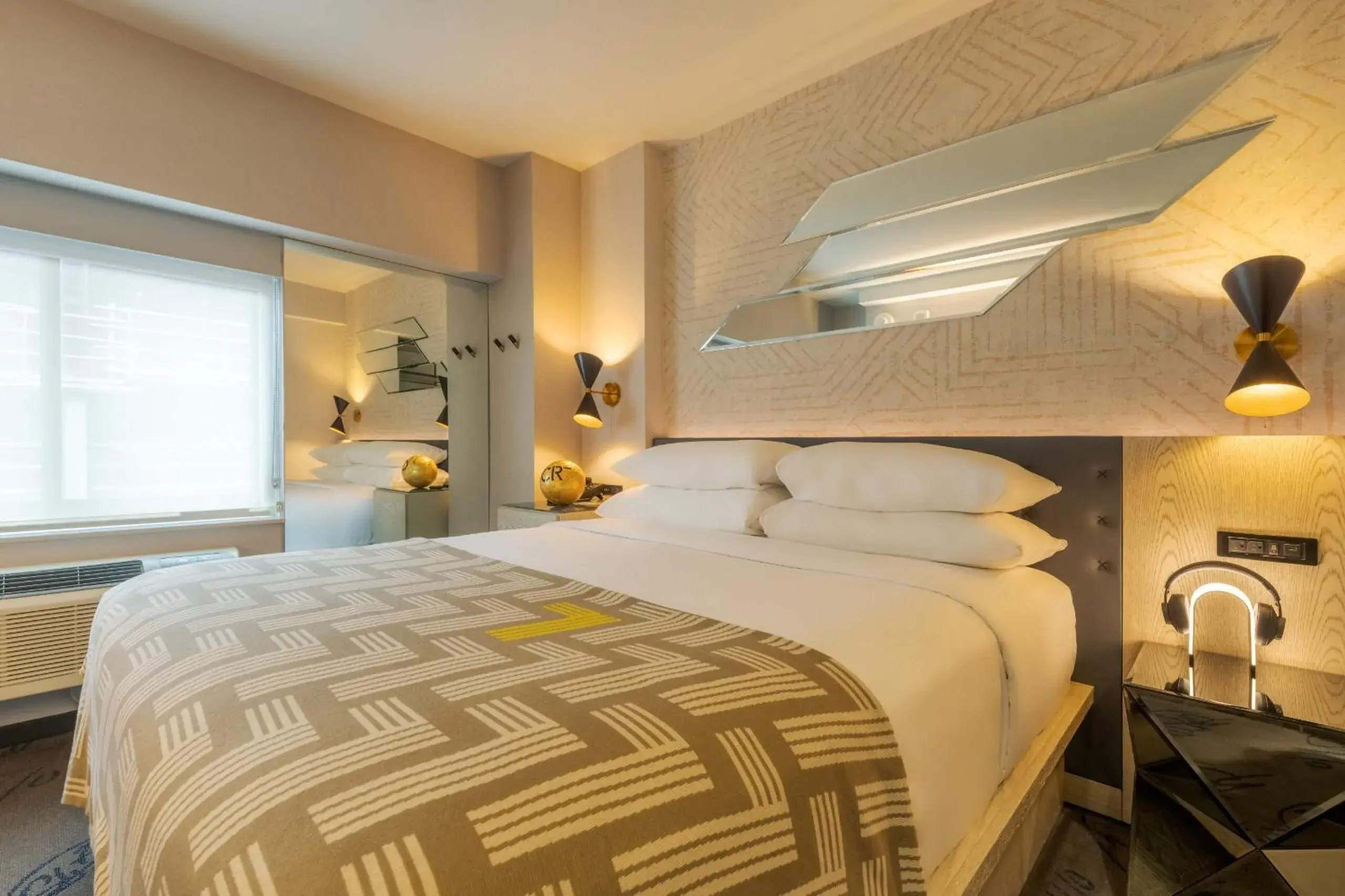 Decorative detail, Bed in Pestana CR7 Times Square Decorative detail, Bed in Pestana CR7 Times Square