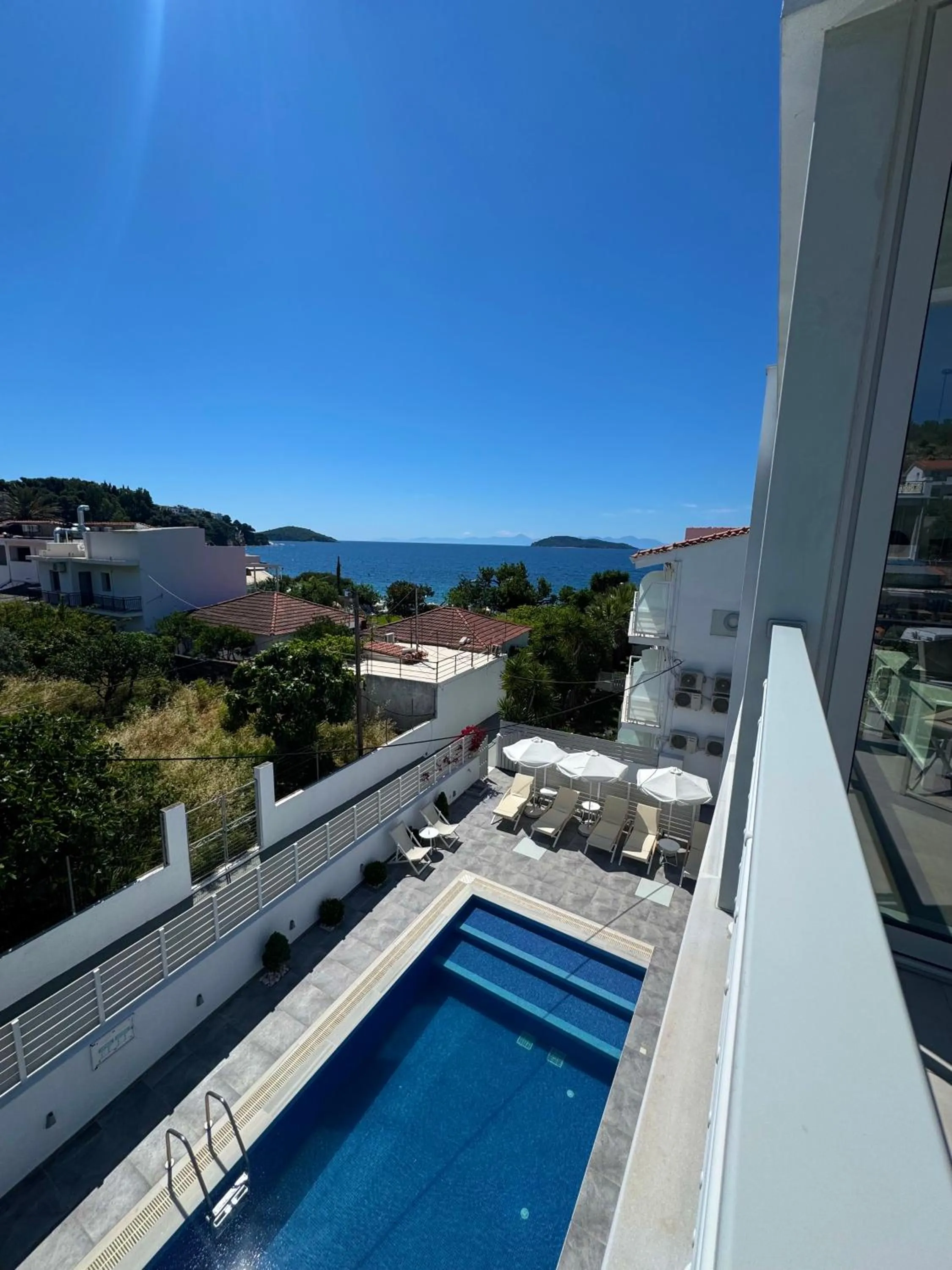Pool view in Anemoni Beach Hotel