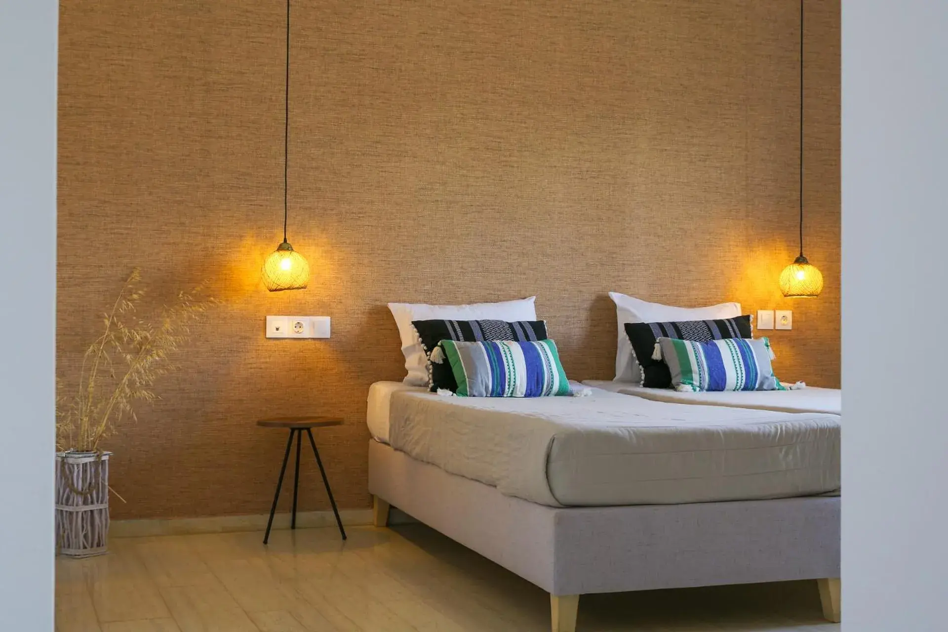 Bed in Anemos Inn by Estia Bed in Anemos Inn by Estia