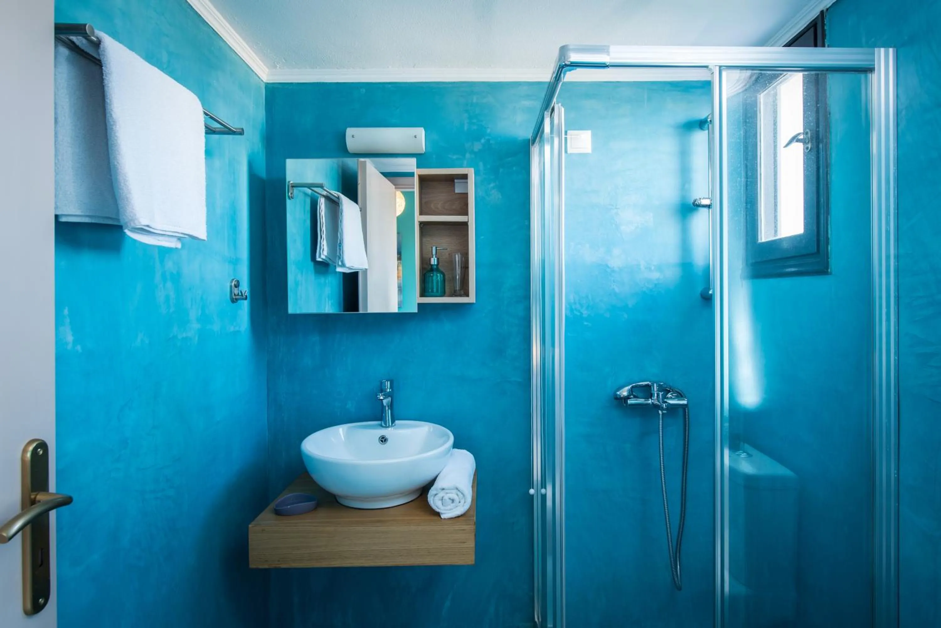 Bathroom in Anemos Inn by Estia