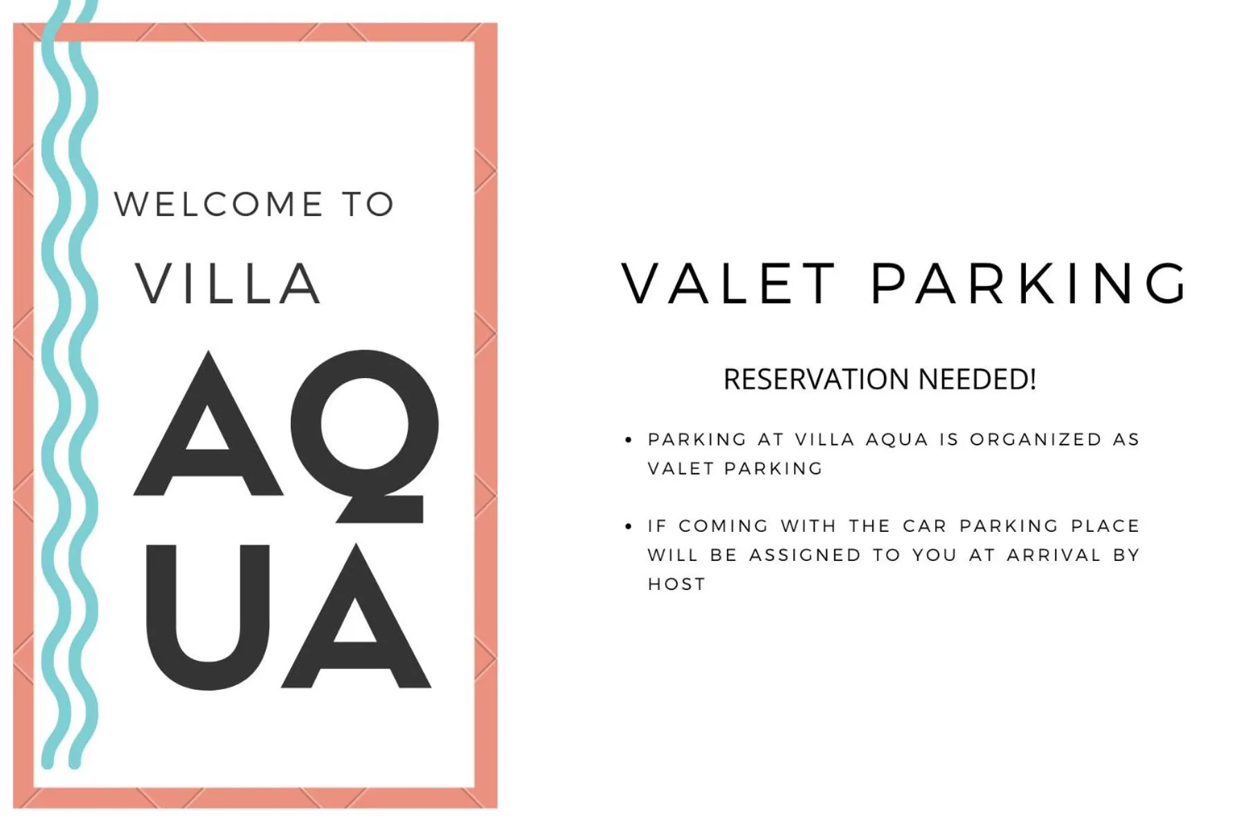 Parking in VILLA AQUA - Adults Only