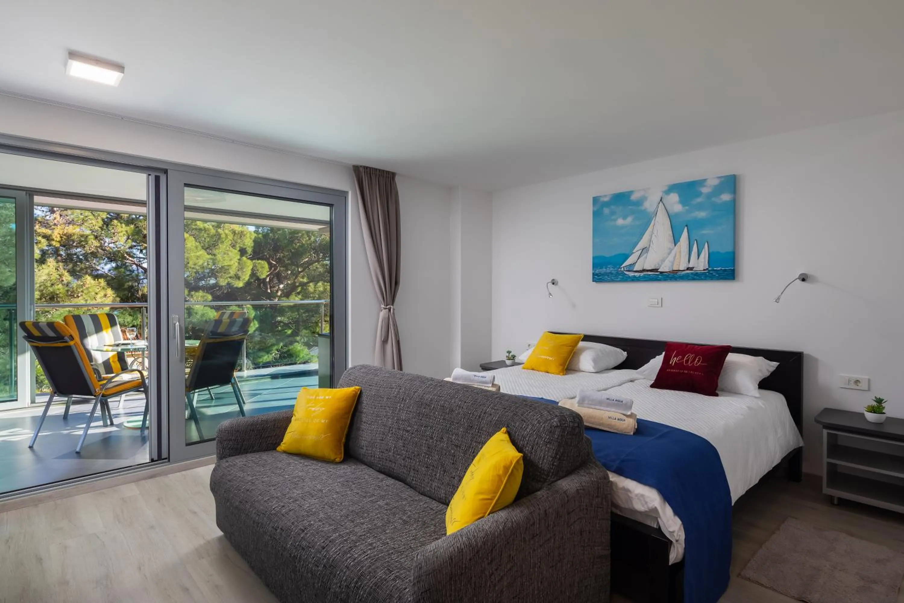 Balcony/Terrace, Bed in VILLA AQUA - Adults Only