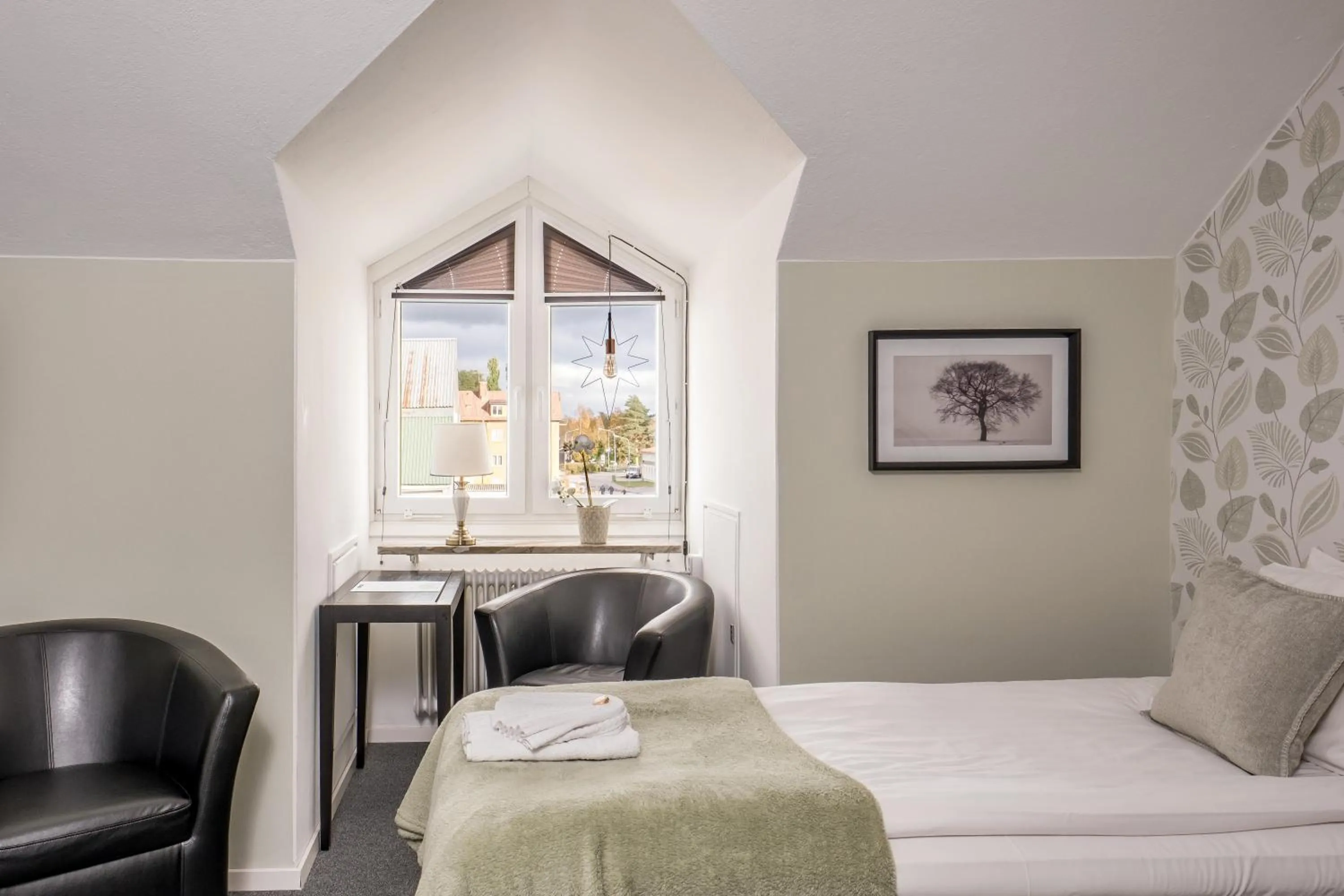 Bed in Hotel Vännäs