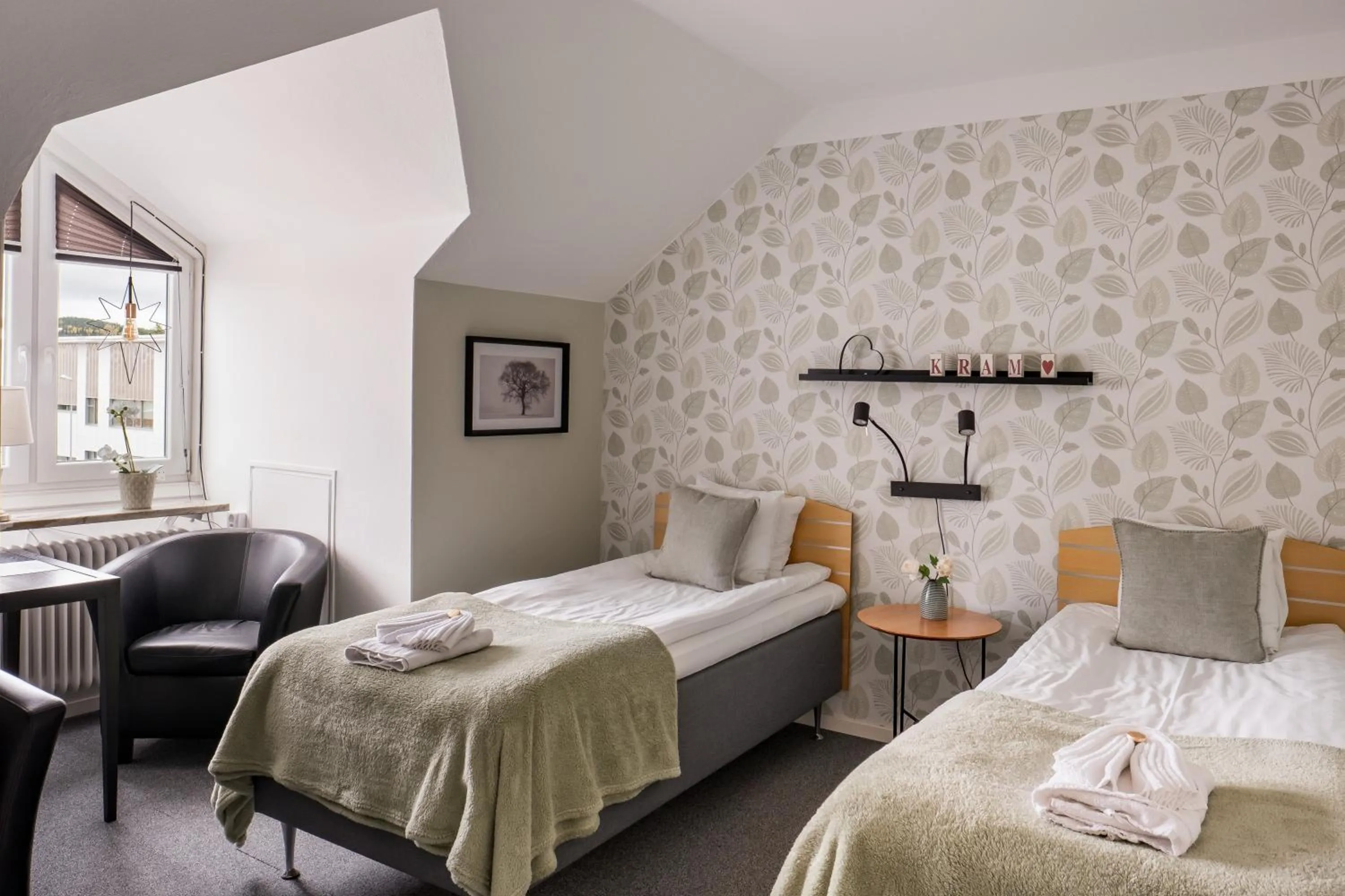 Bed in Hotel Vännäs