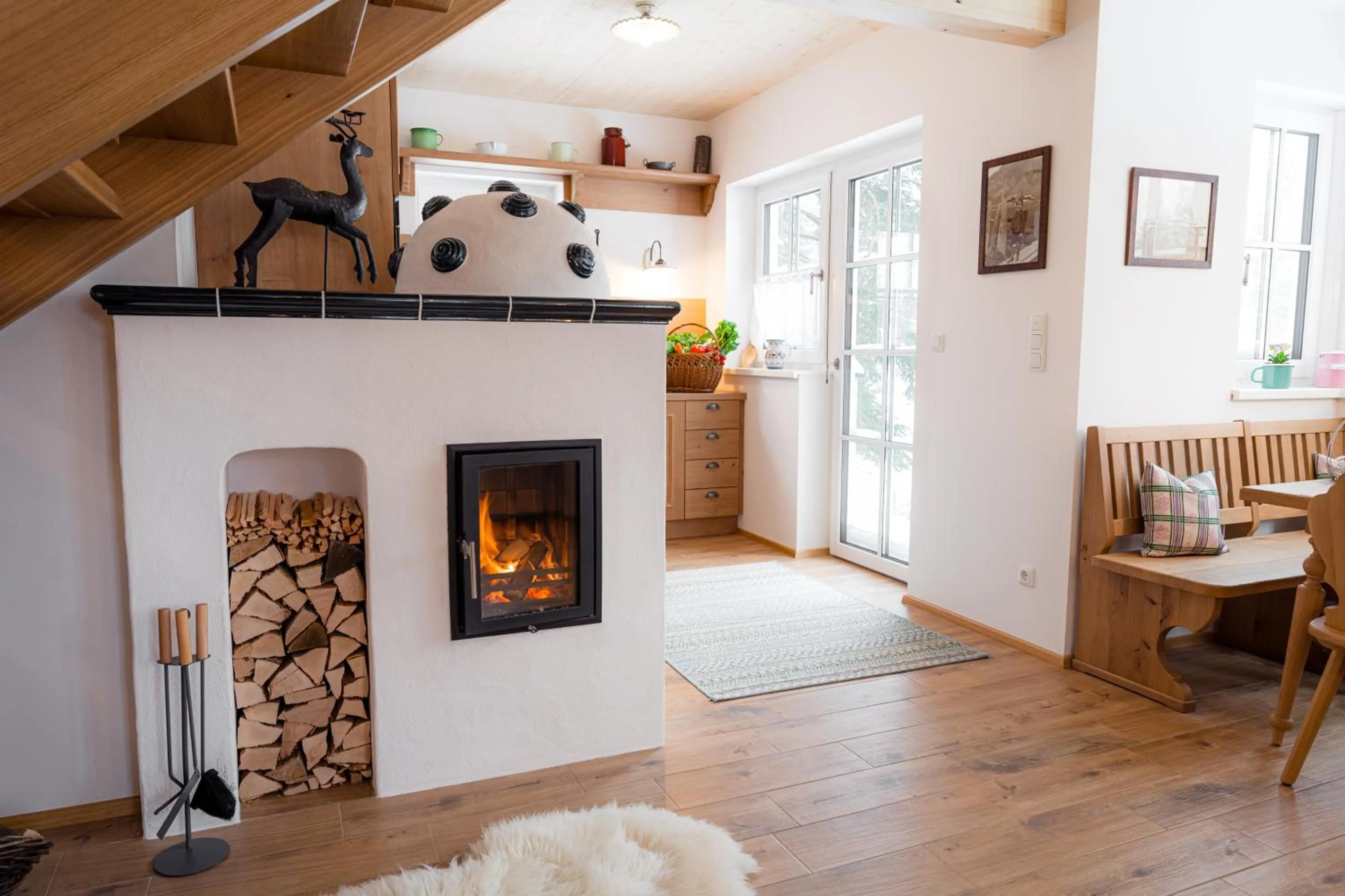 Kitchen or kitchenette in Narzissendorf Zloam - Ferien & Abenteuer am Grundlsee