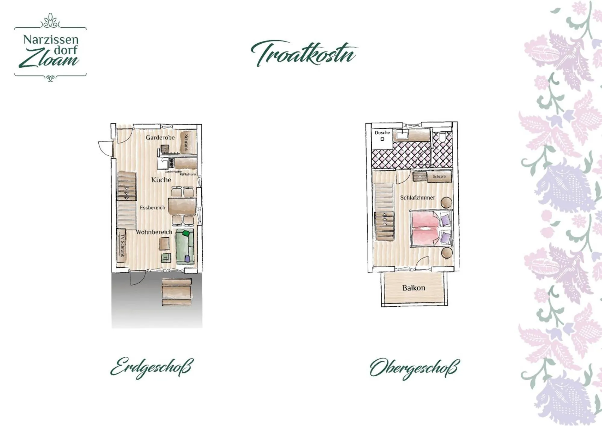 Floor plan in Narzissendorf Zloam - Ferien & Abenteuer am Grundlsee