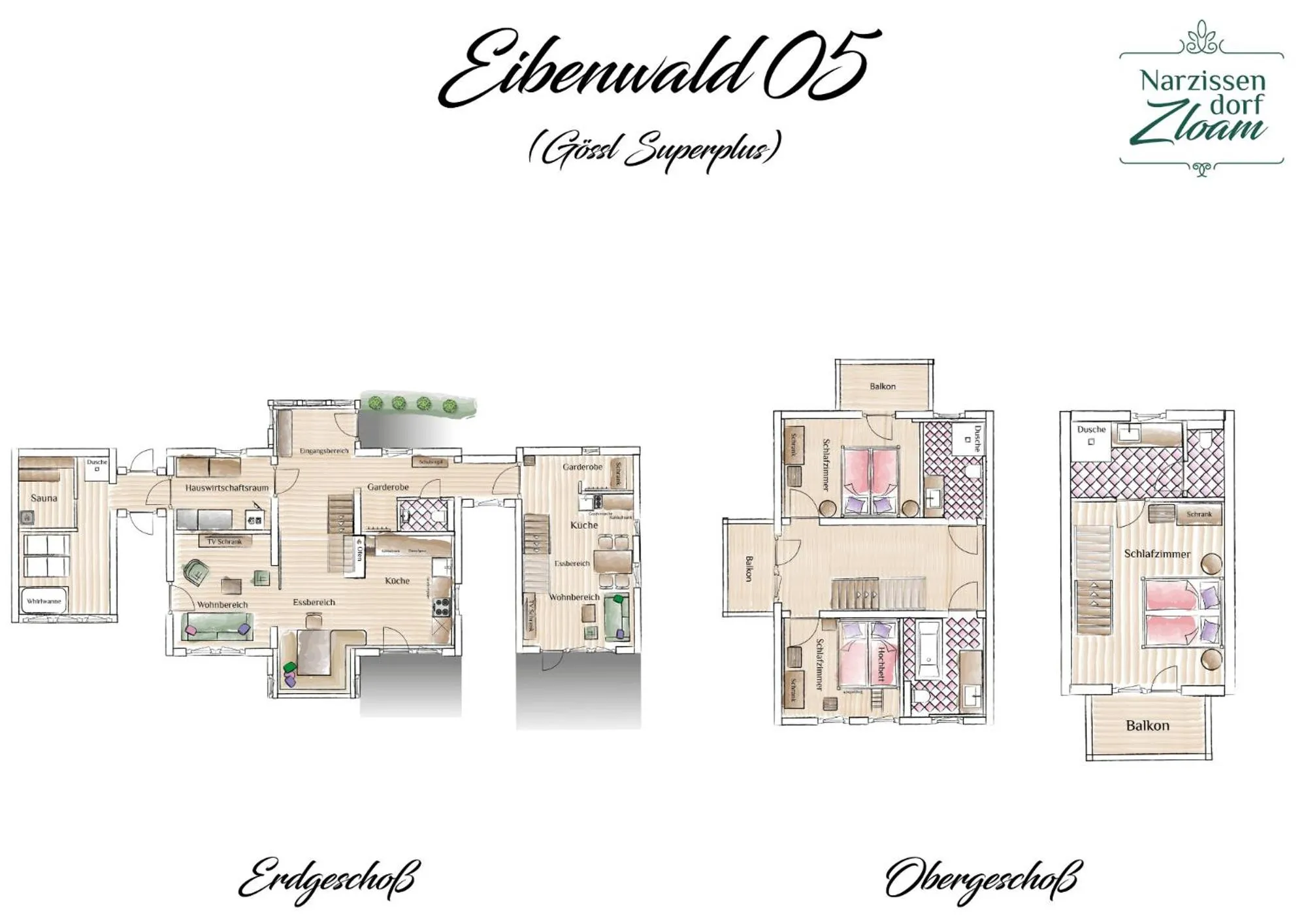 Floor plan in Narzissendorf Zloam - Ferien & Abenteuer am Grundlsee