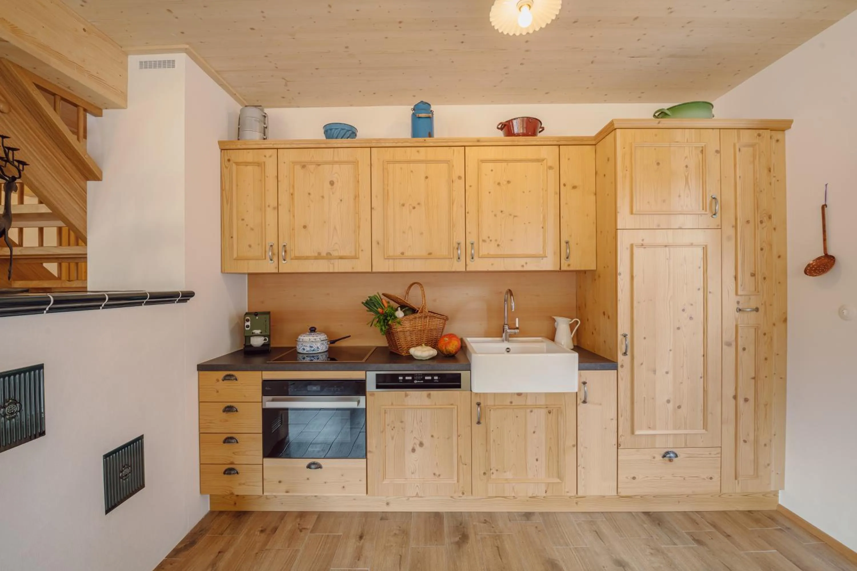 Kitchen or kitchenette in Narzissendorf Zloam - Ferien & Abenteuer am Grundlsee
