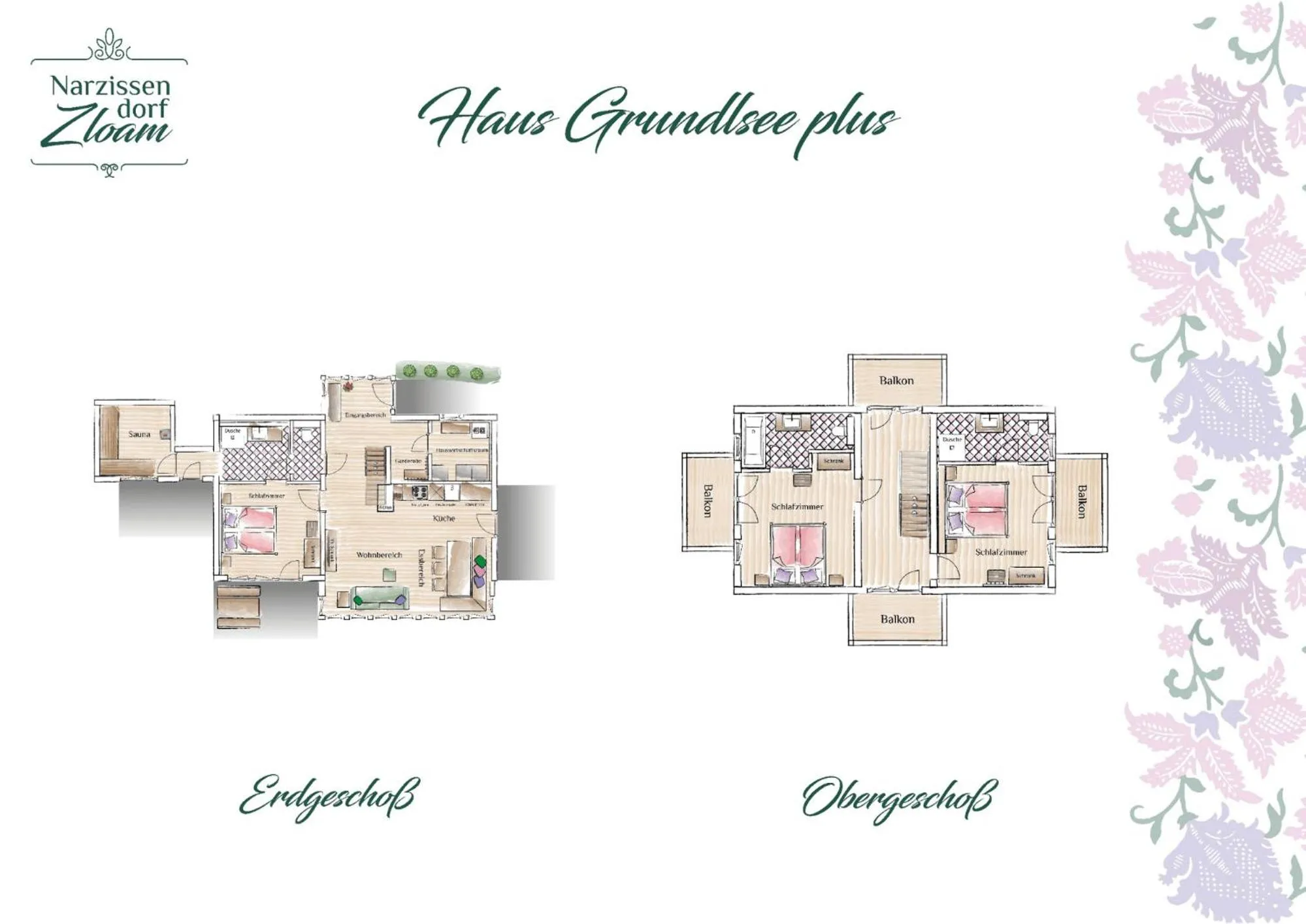 Floor plan in Narzissendorf Zloam - Ferien & Abenteuer am Grundlsee