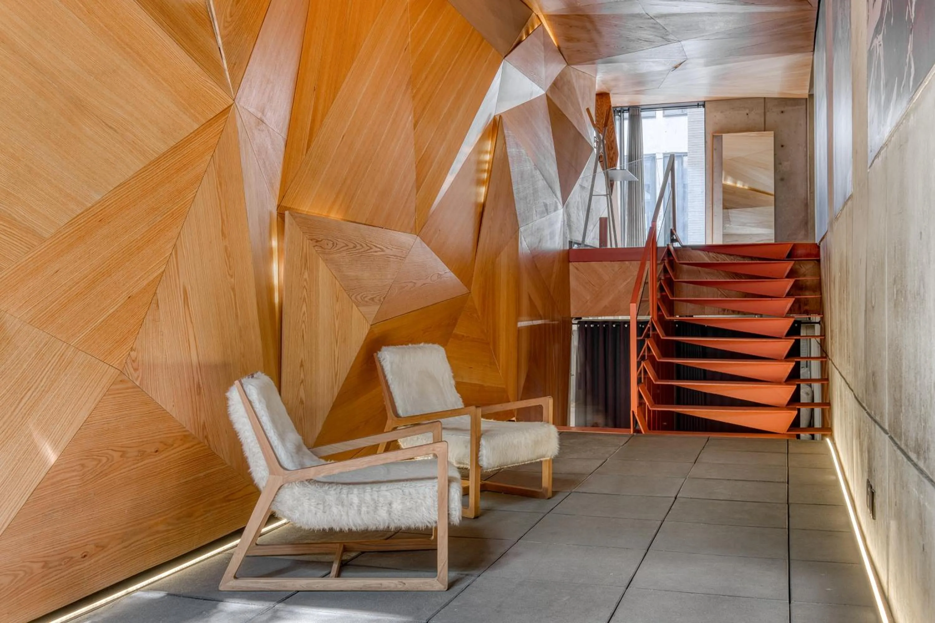 Seating area in Boga Mexico City by Lumina