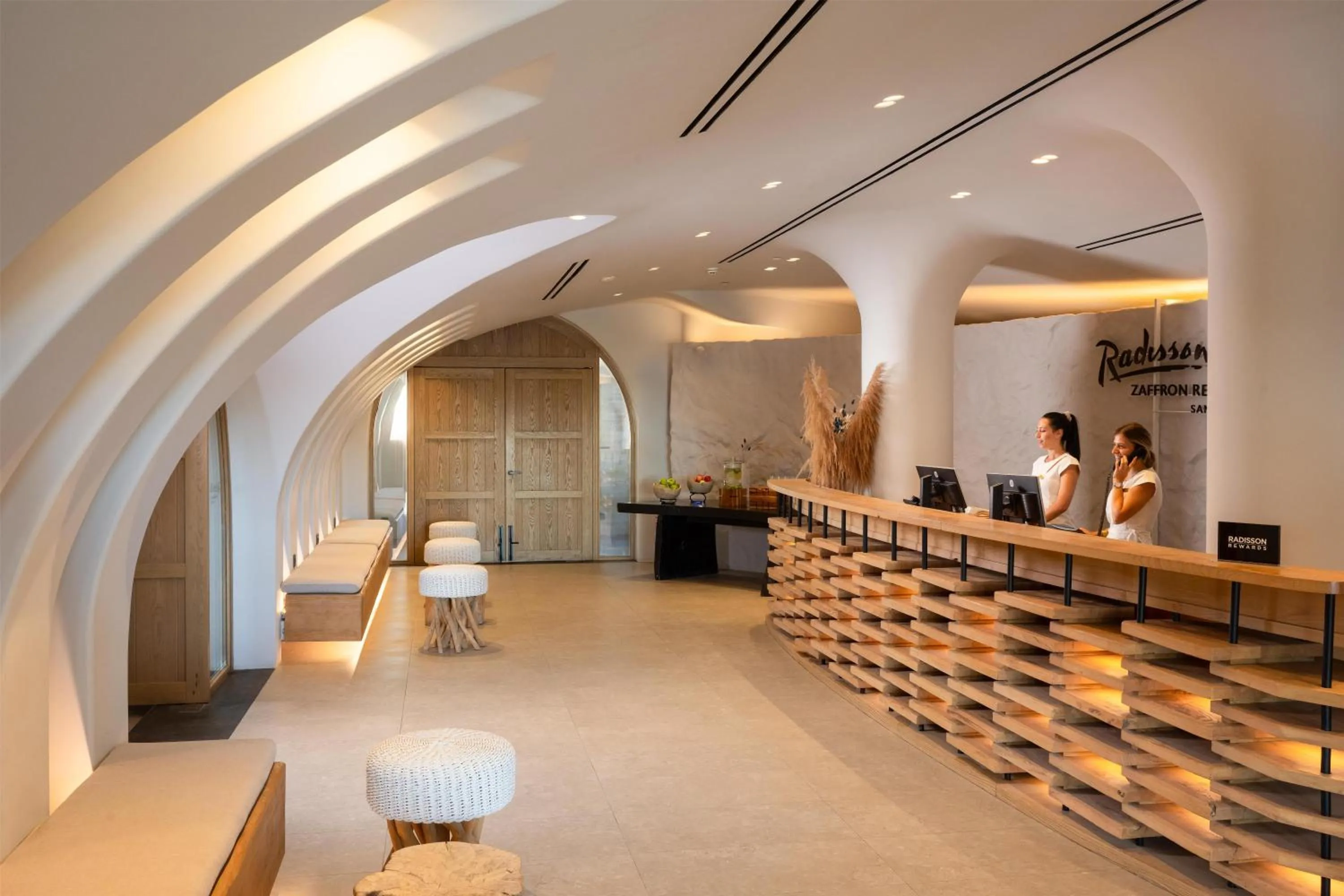 Lobby or reception in Radisson Blu Zaffron Resort, Santorini