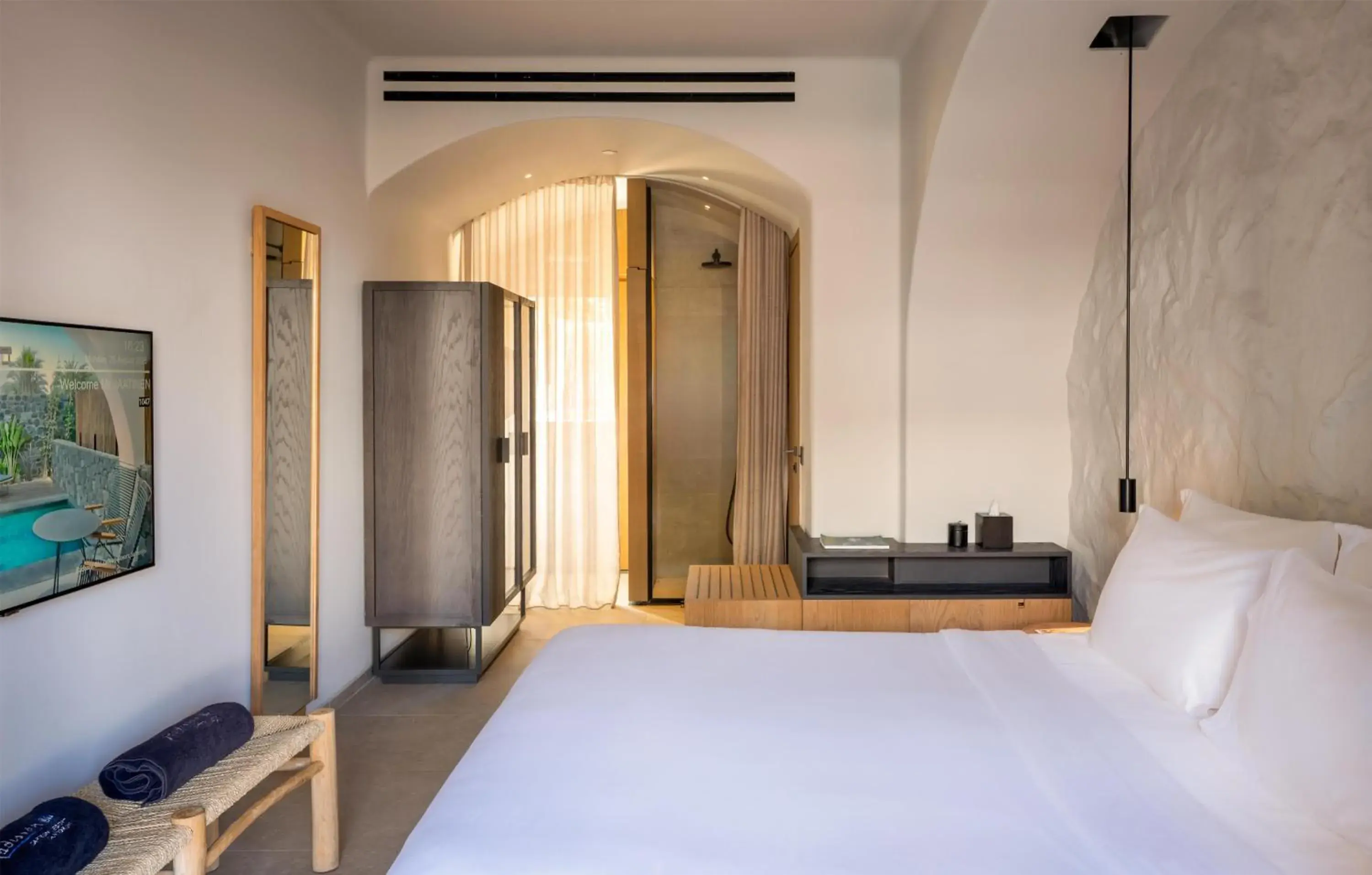 Bedroom, Bed in Radisson Blu Zaffron Resort, Santorini Bedroom, Bed in Radisson Blu Zaffron Resort, Santorini