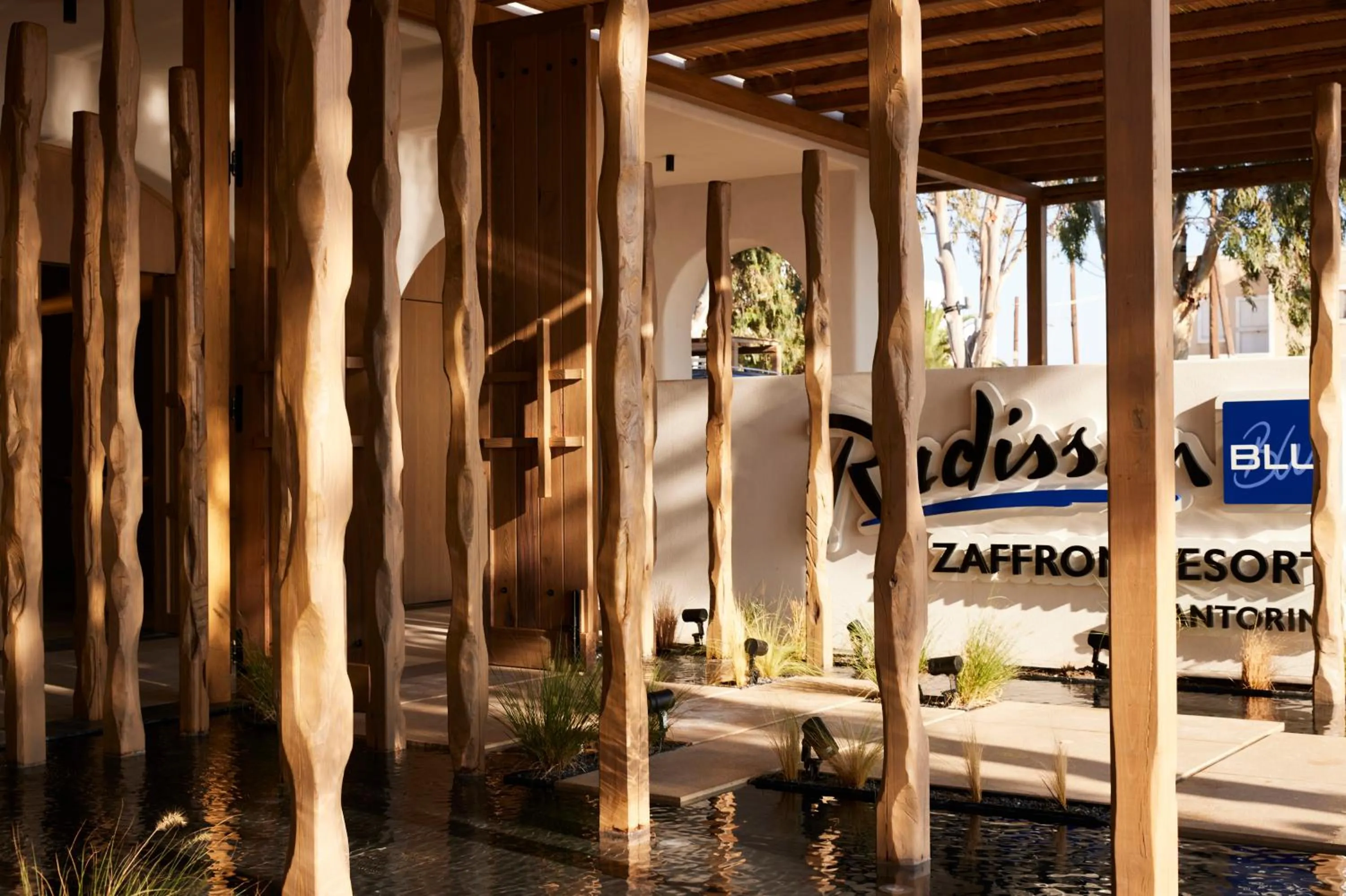 Facade/entrance in Radisson Blu Zaffron Resort, Santorini