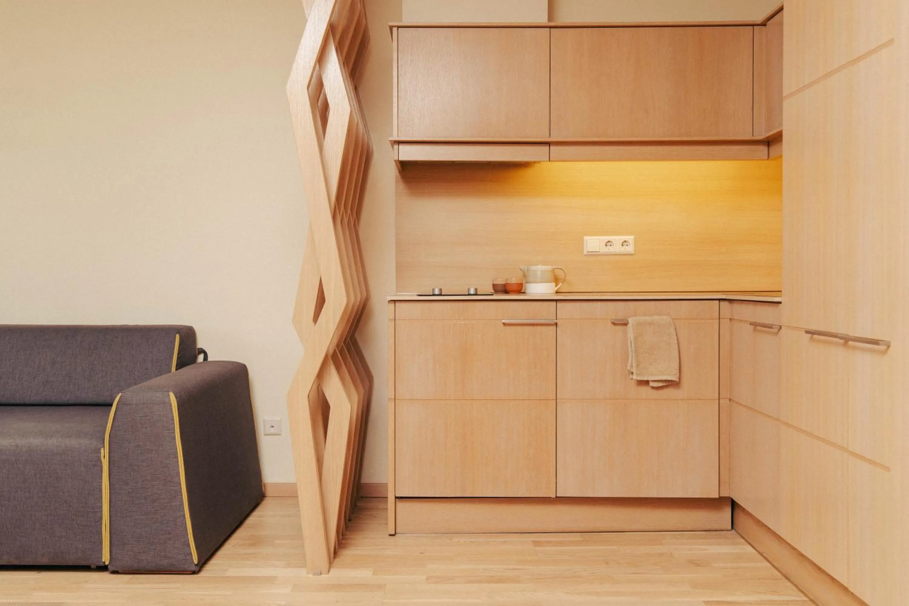 Kitchen or kitchenette in Mana Suites & Sea SPA