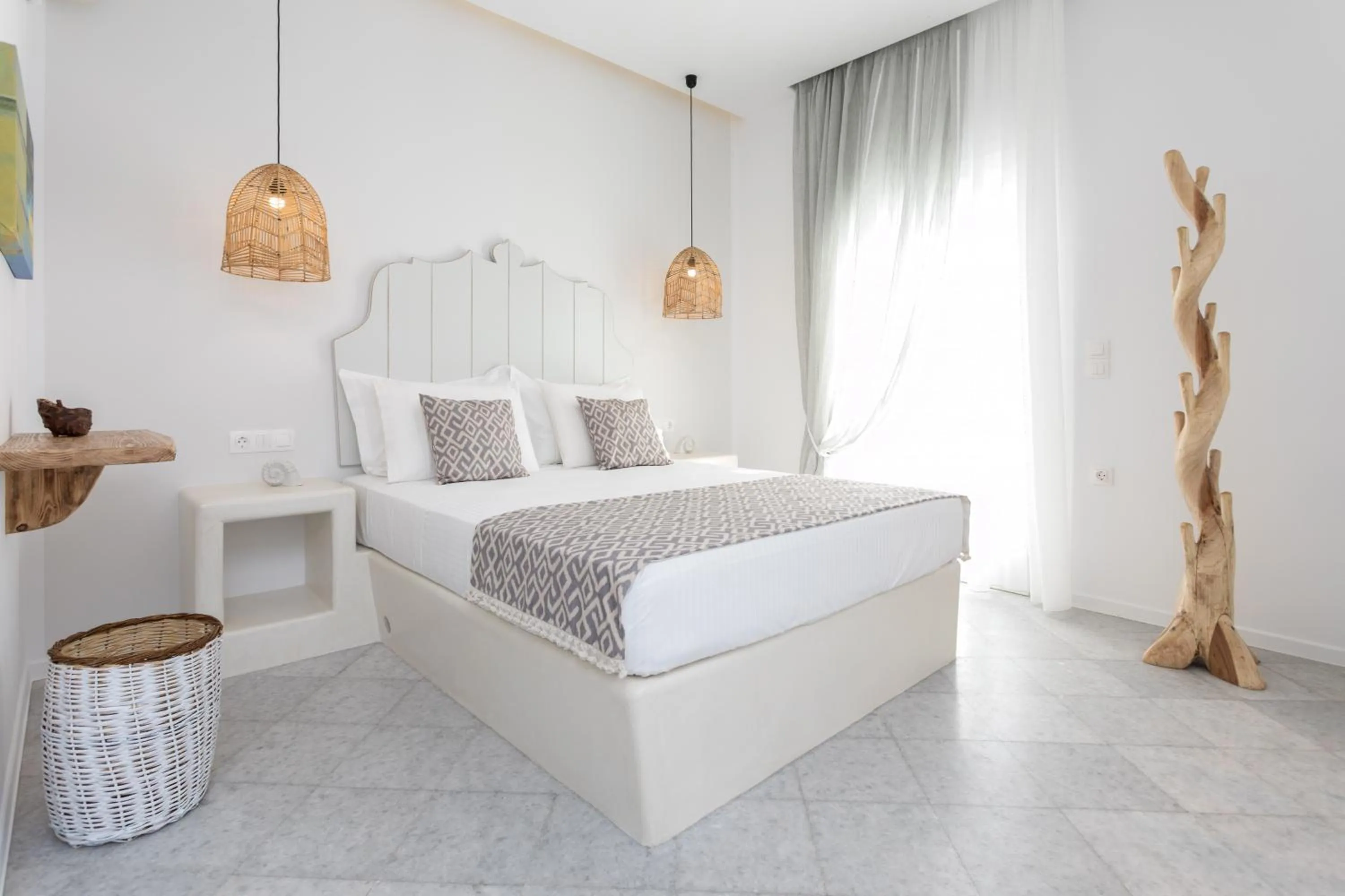 Bed in Aeolos Villas Sustainable Living