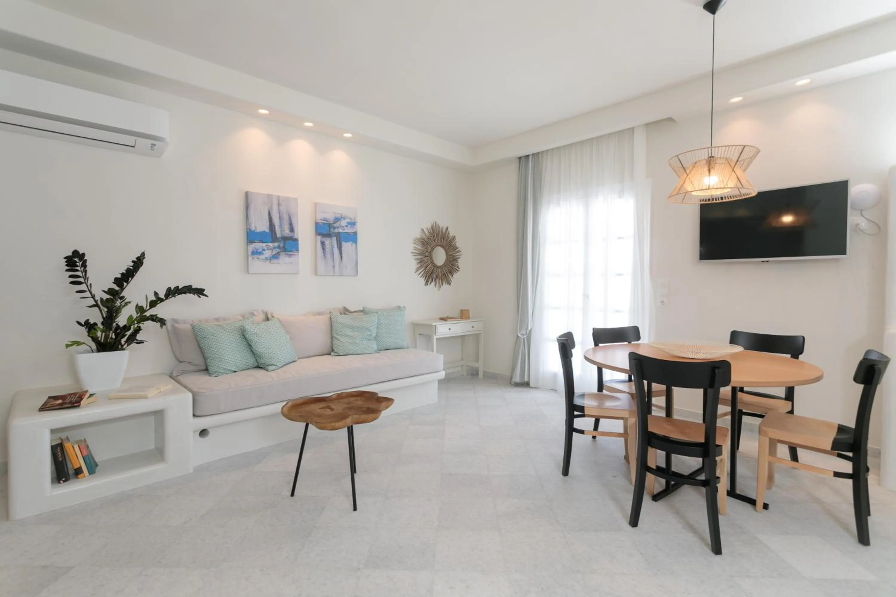 Seating area in Aeolos Villas Sustainable Living