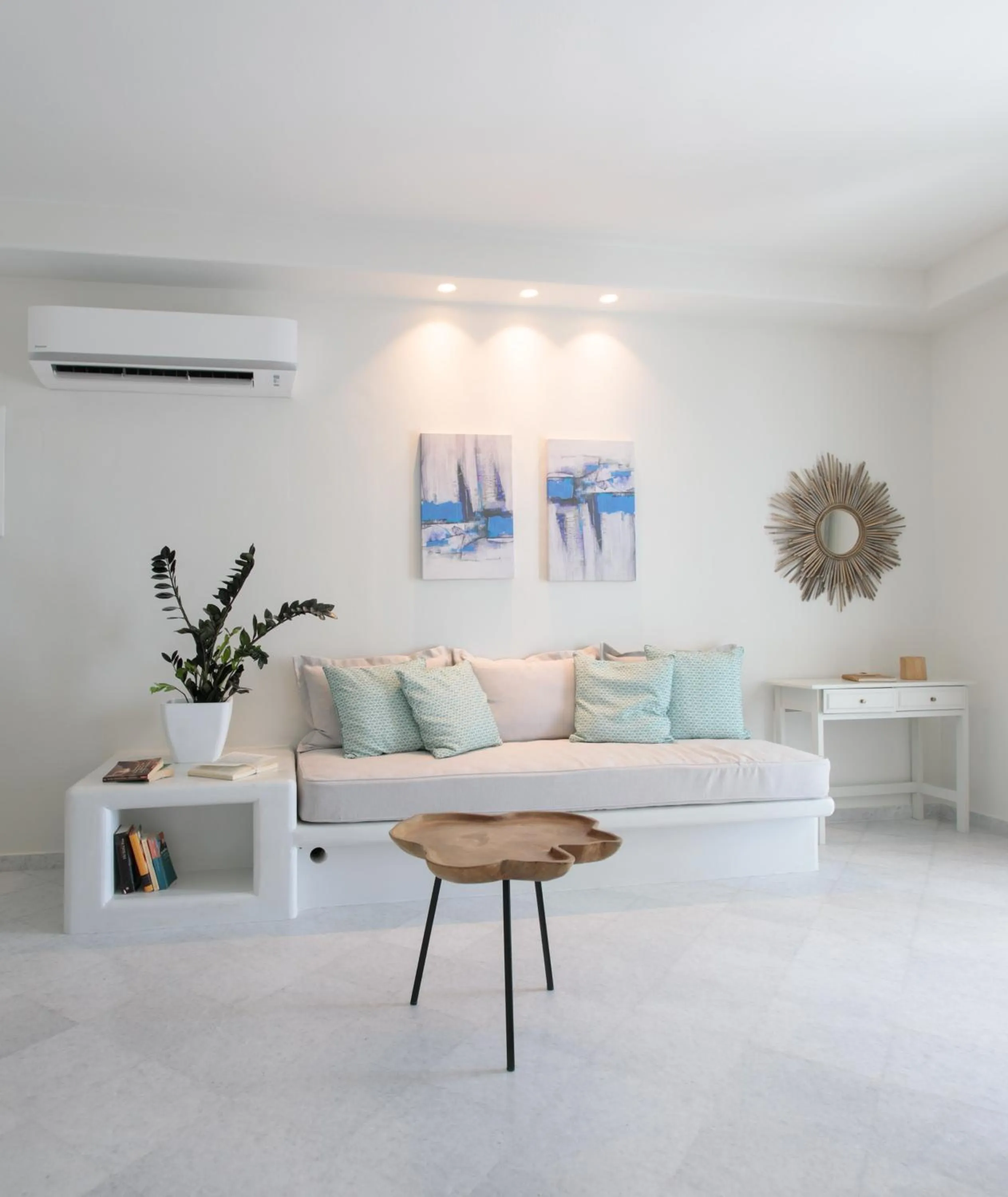 Living room in Aeolos Villas Sustainable Living