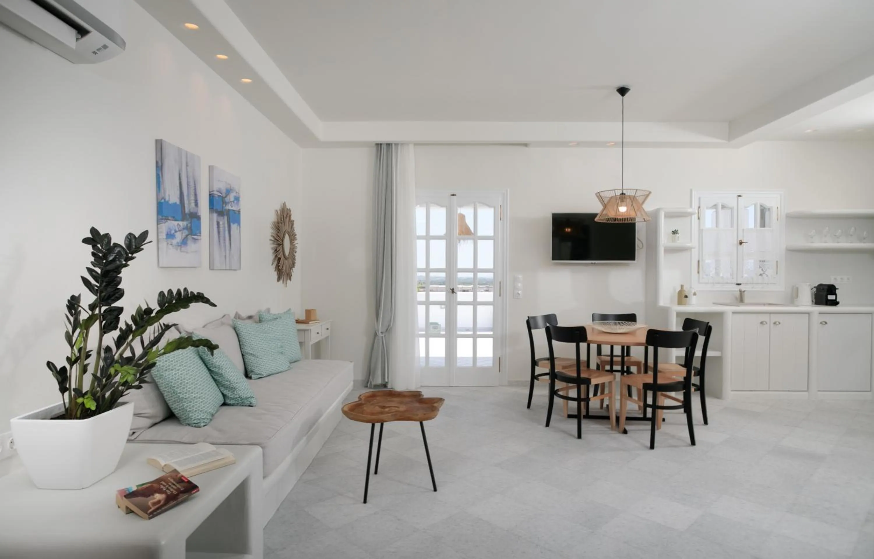 Seating area in Aeolos Villas Sustainable Living