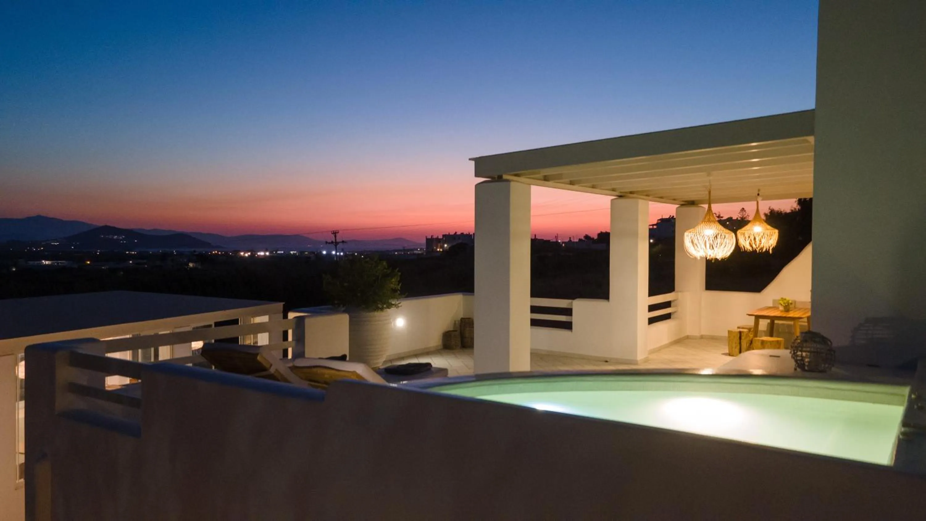 Hot Tub in Aeolos Villas Sustainable Living