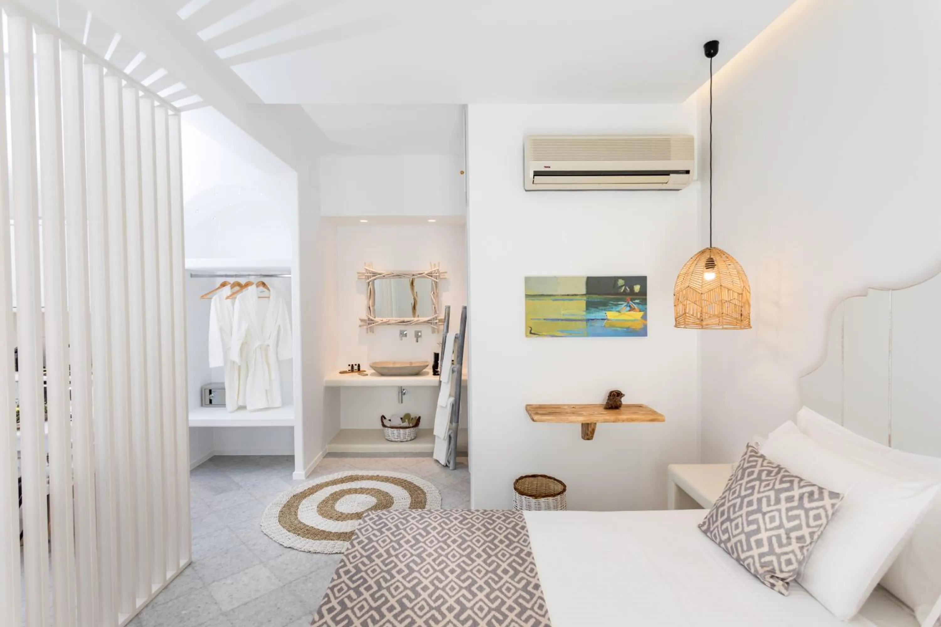 Bed in Aeolos Villas Sustainable Living