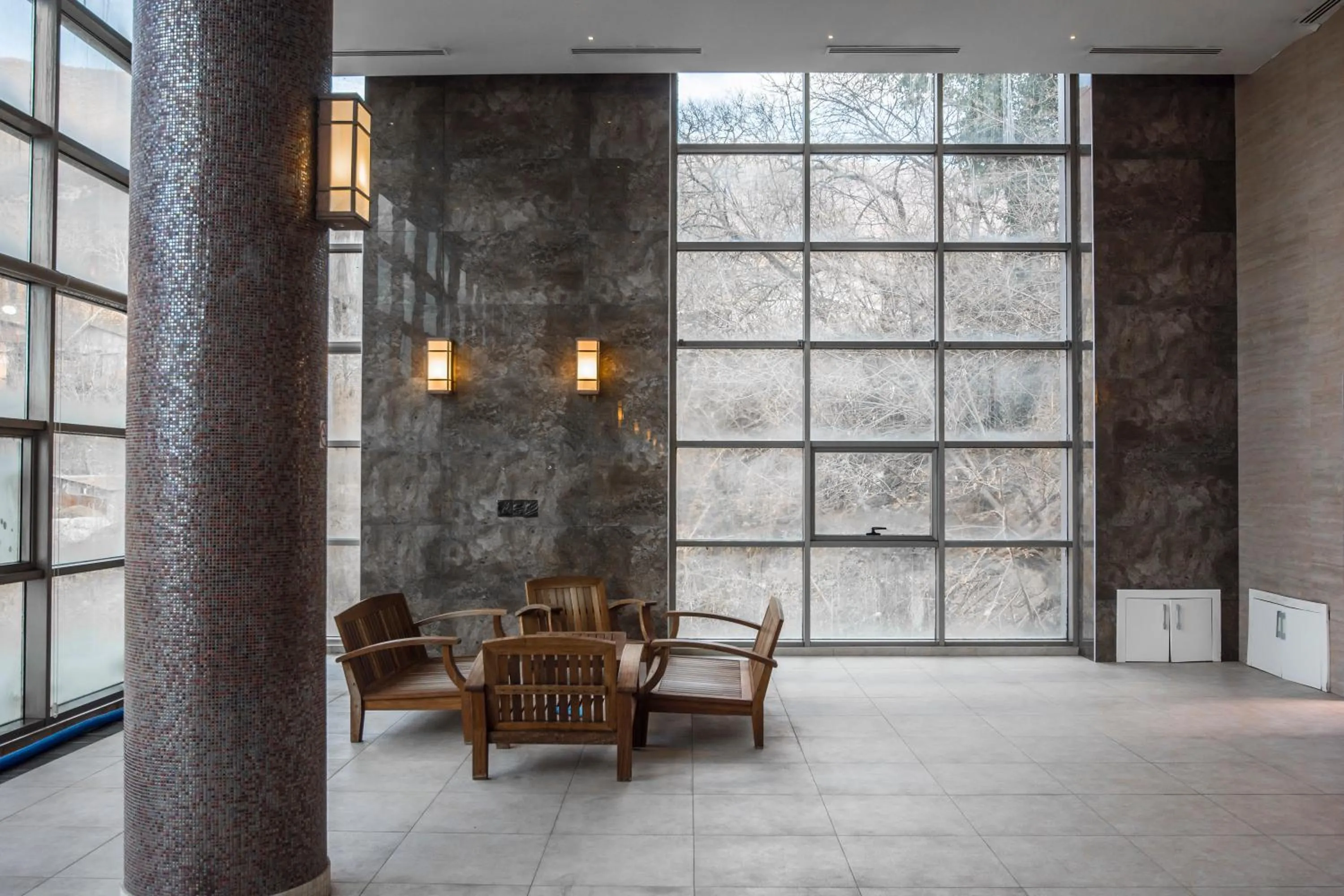 Pool view in Sheki Palace Hotel