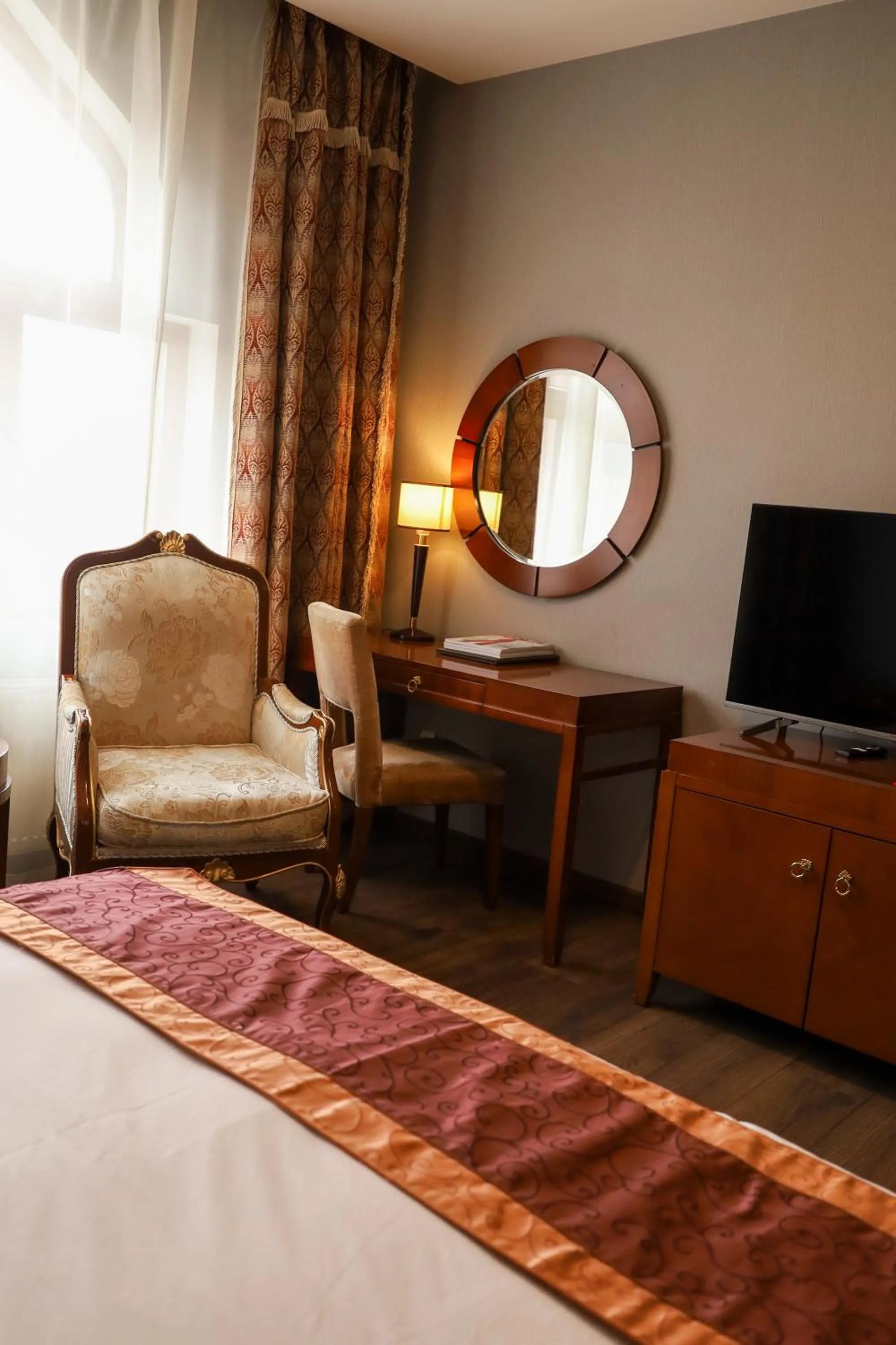 Decorative detail, Bed in Sheki Palace Hotel