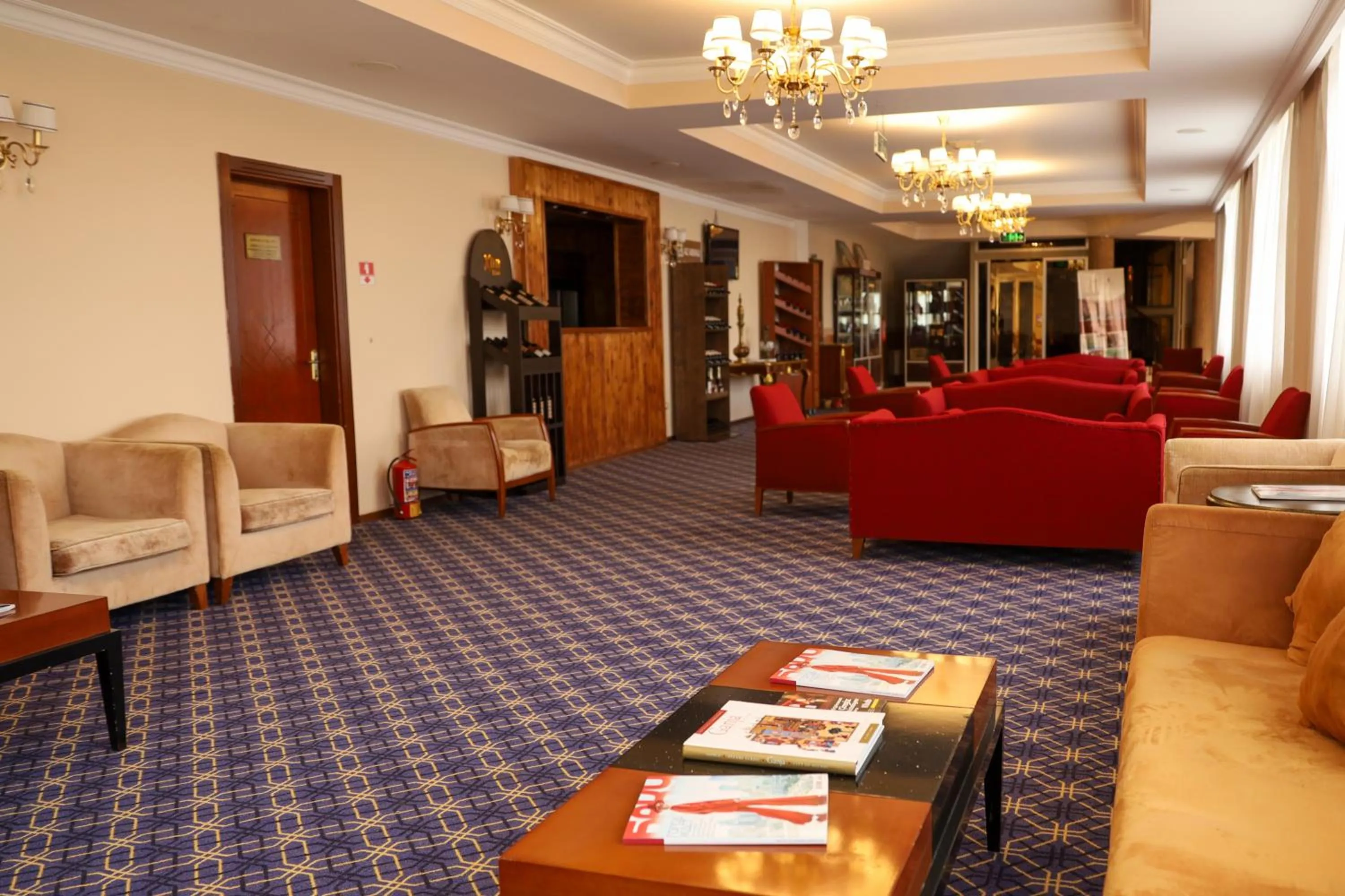 Seating area in Sheki Palace Hotel