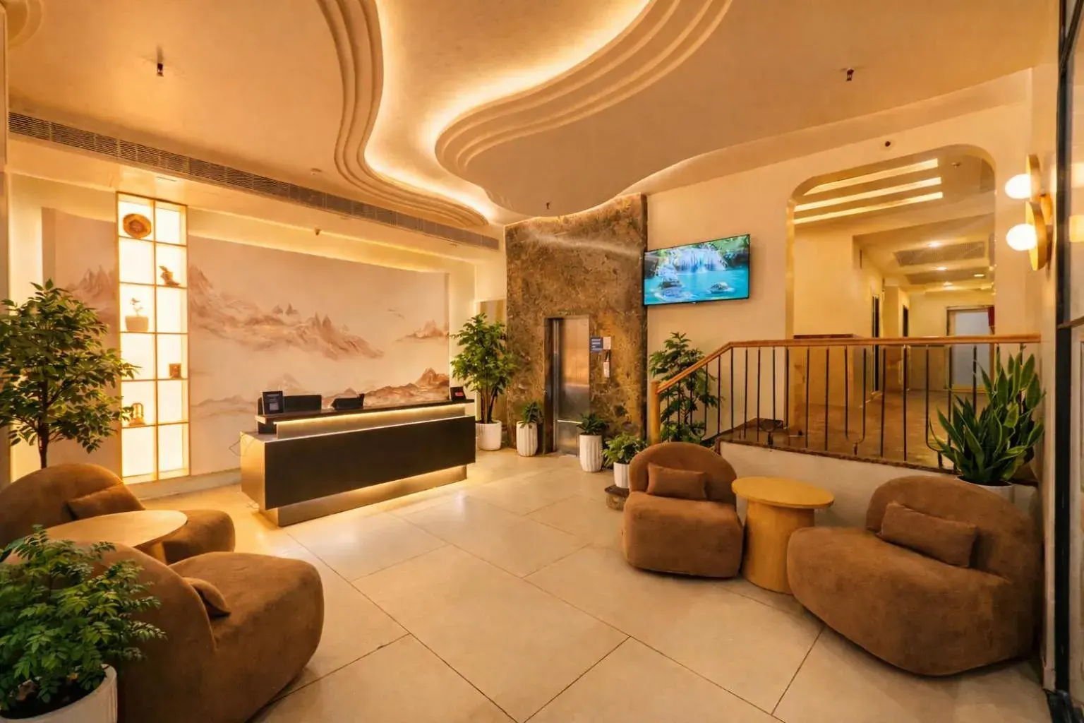 Lobby or reception in The Yuvraj By LIVIQ Lobby or reception in The Yuvraj By LIVIQ