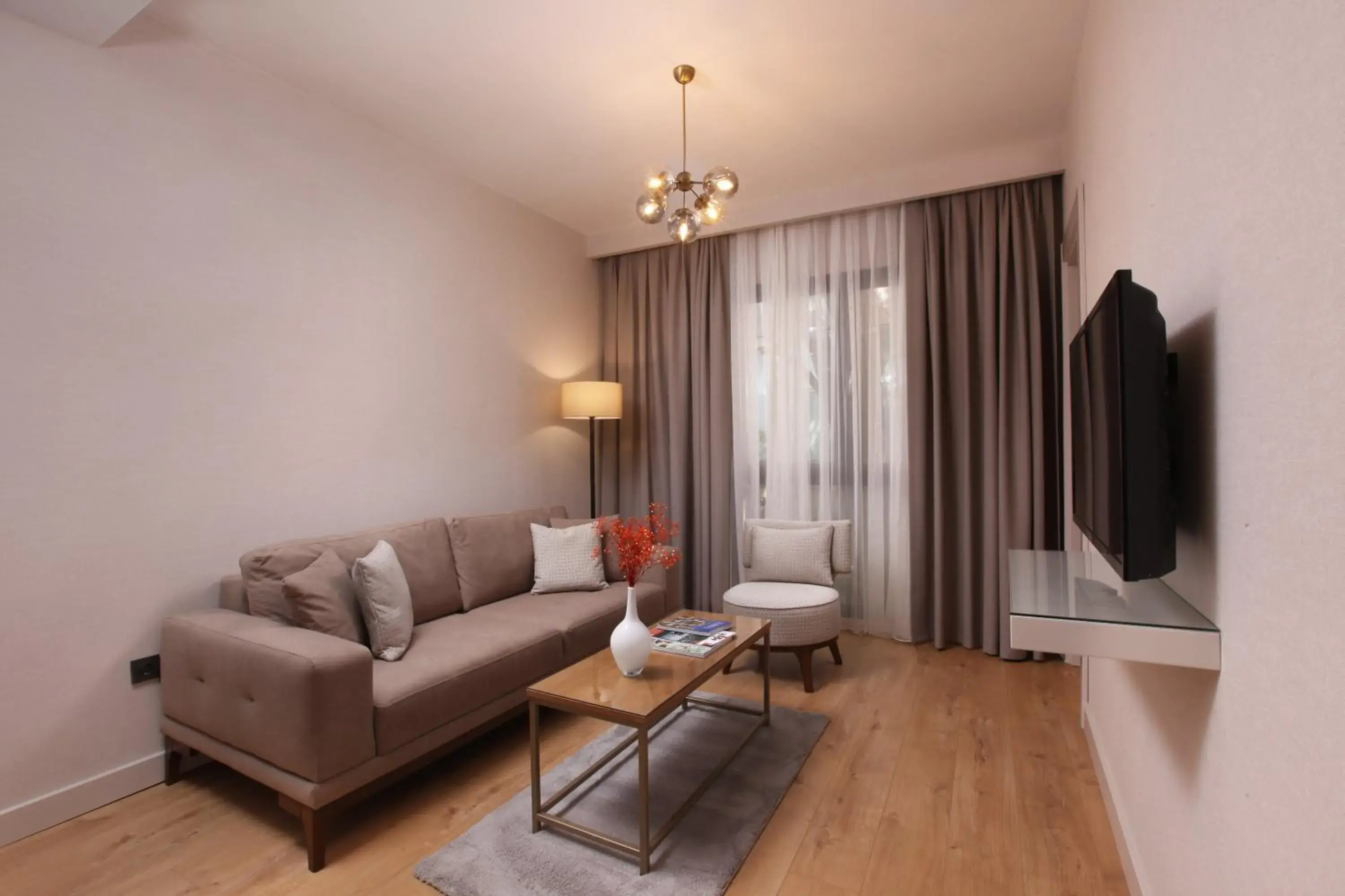 Living room in The Pearl Suites Living room in The Pearl Suites