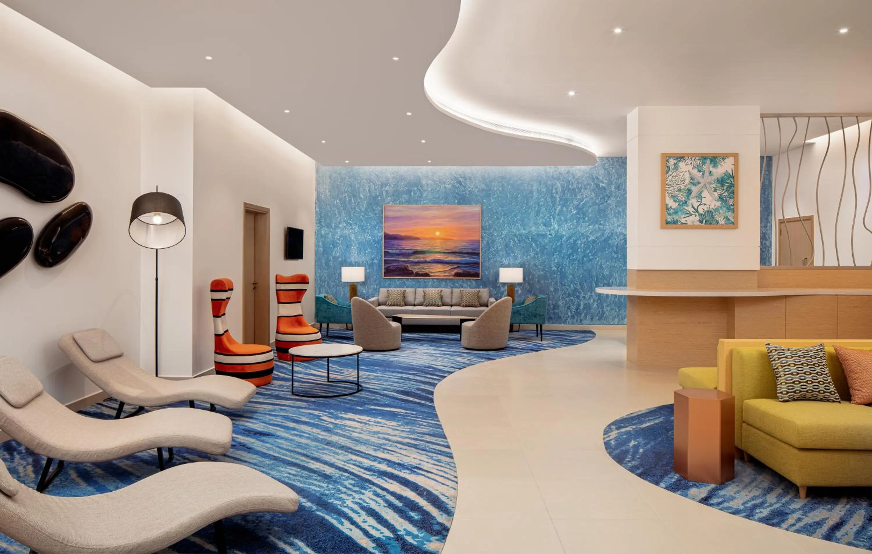 Seating area in Centara Mirage Beach Resort Dubai