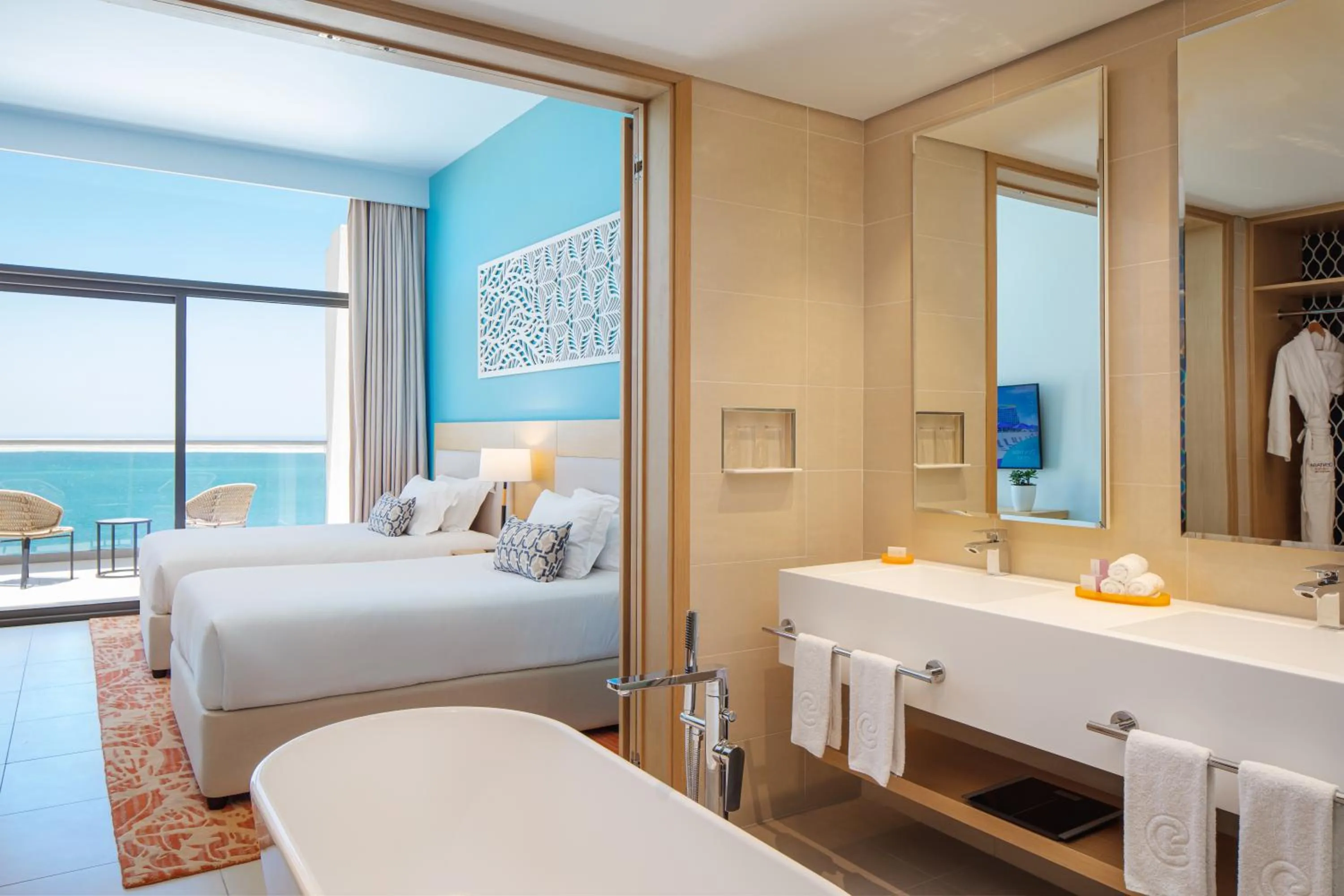 Bed in Centara Mirage Beach Resort Dubai