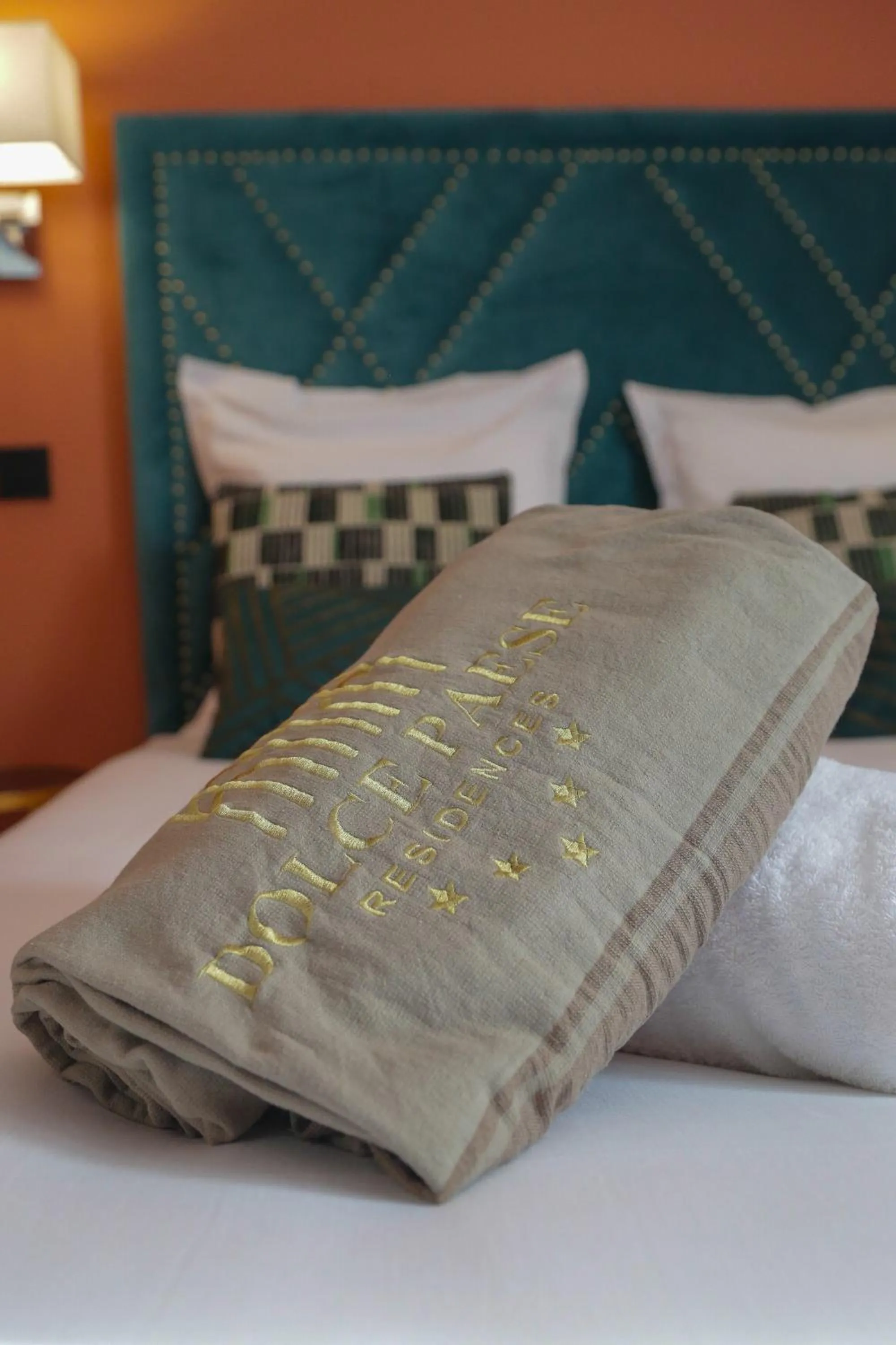 Bed in Eco-Résidence Dolce Paese & Spa