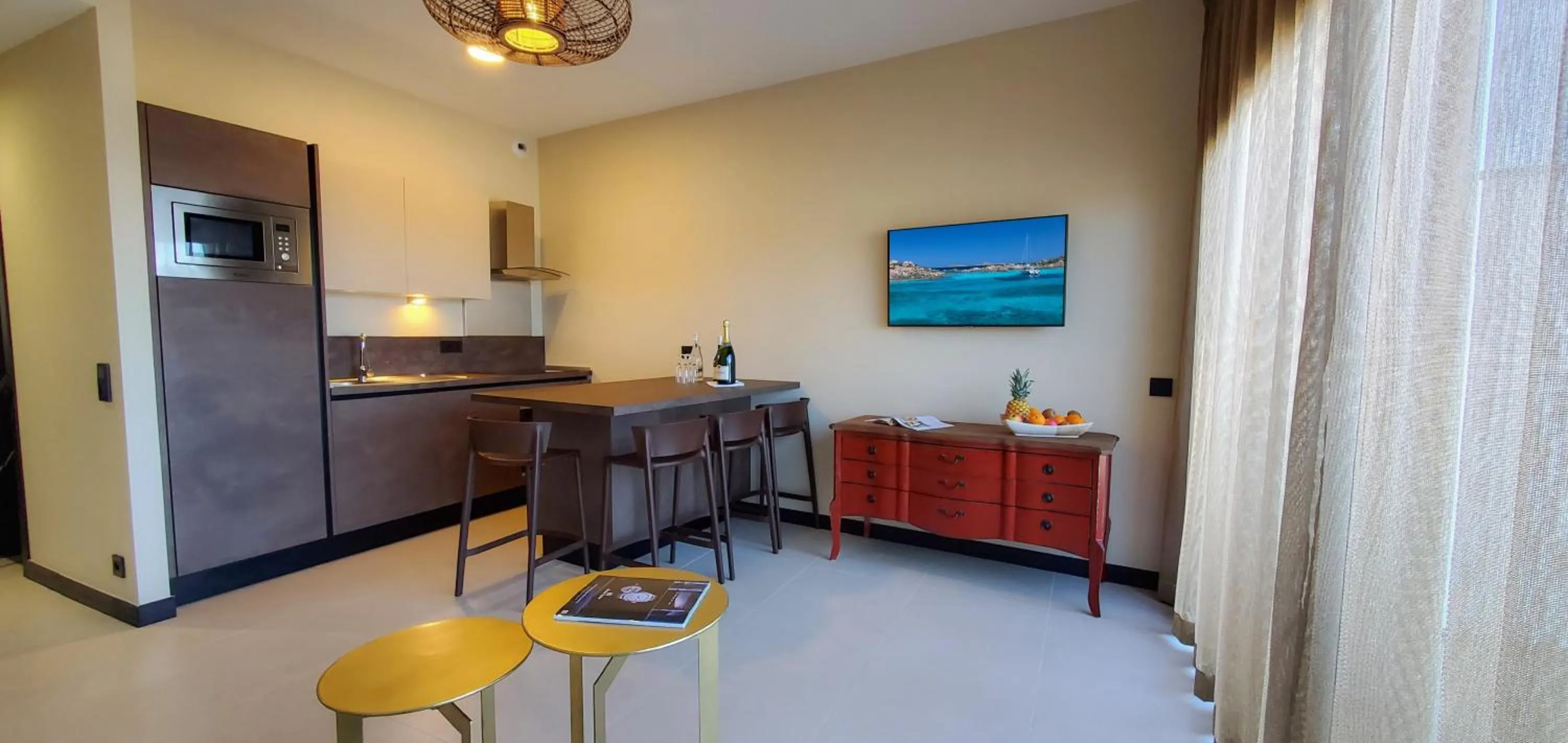 Kitchen or kitchenette in Eco-Résidence Dolce Paese & Spa