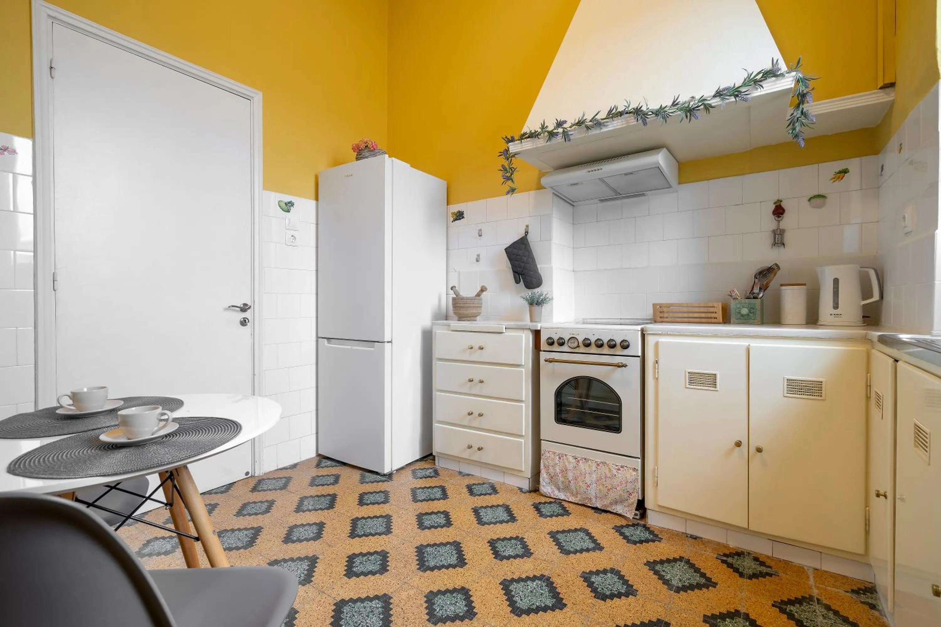 Kitchen or kitchenette in Neoclassical Mansion in Andros Town by Explore Andros