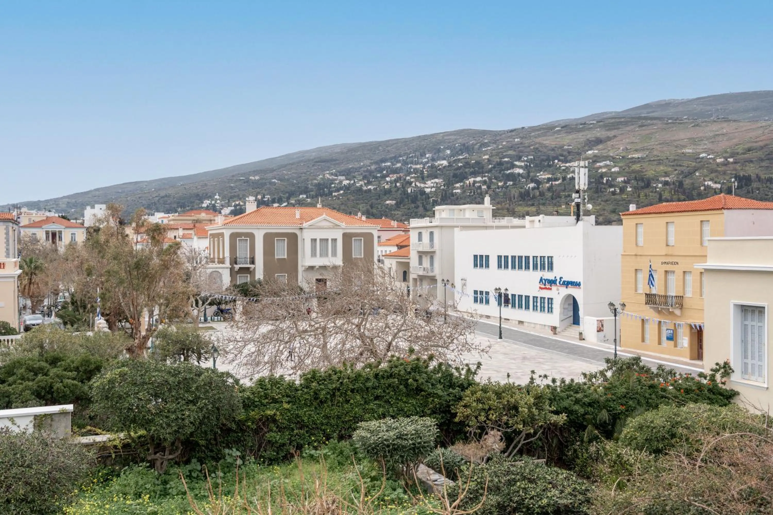Spring in Neoclassical Mansion in Andros Town by Explore Andros
