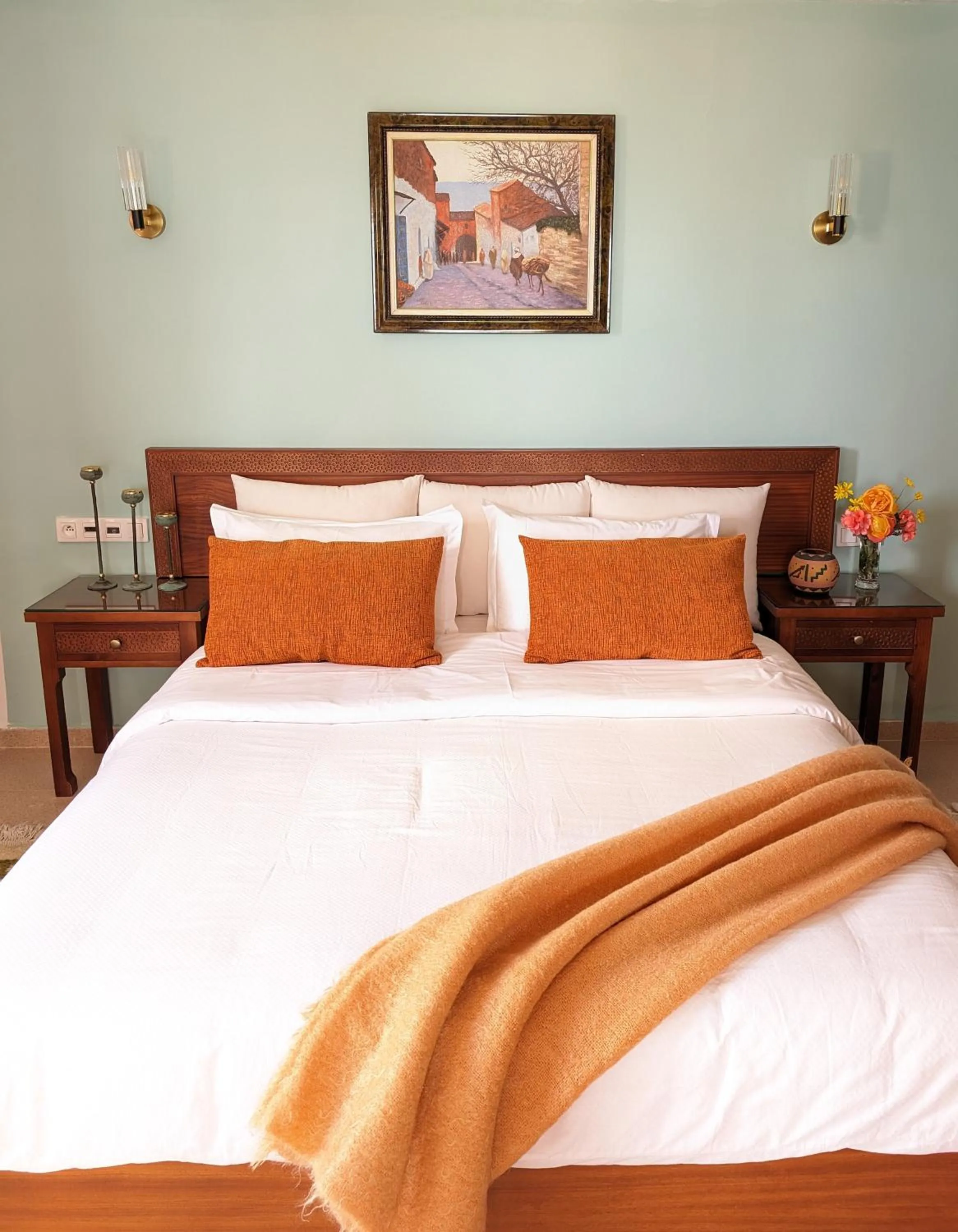 Bed in Riad Dar Achaach