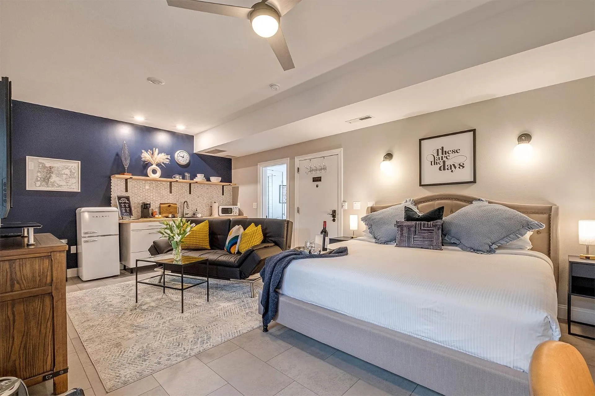 Bed in The Orenco Station Hotel