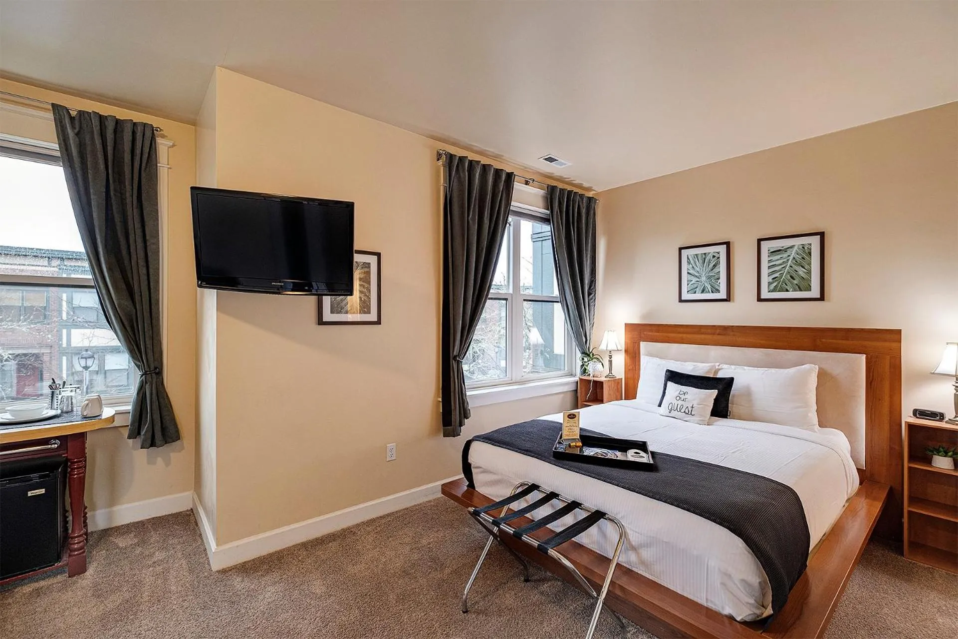 Bed in The Orenco Station Hotel