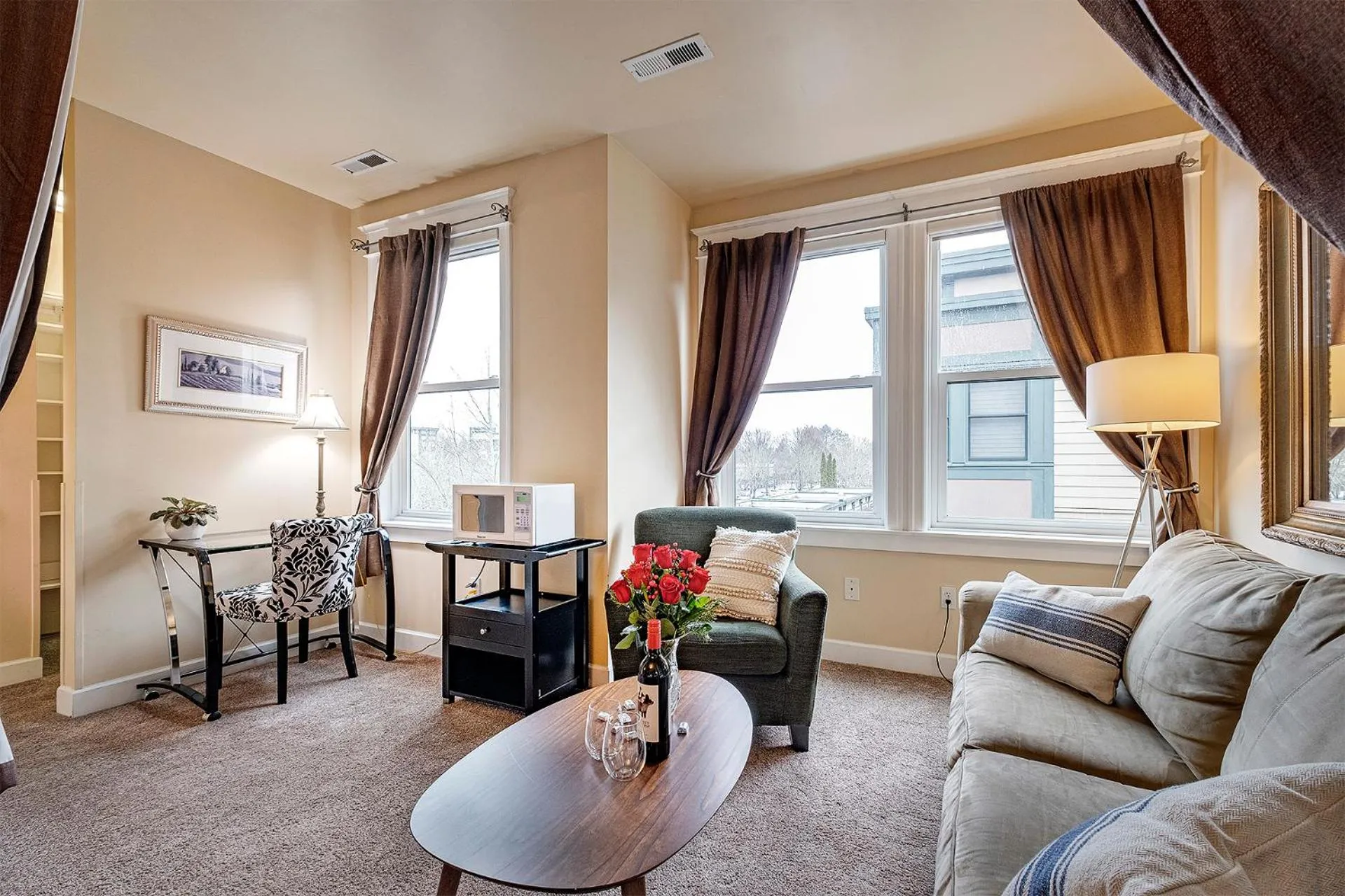 Living room in The Orenco Station Hotel
