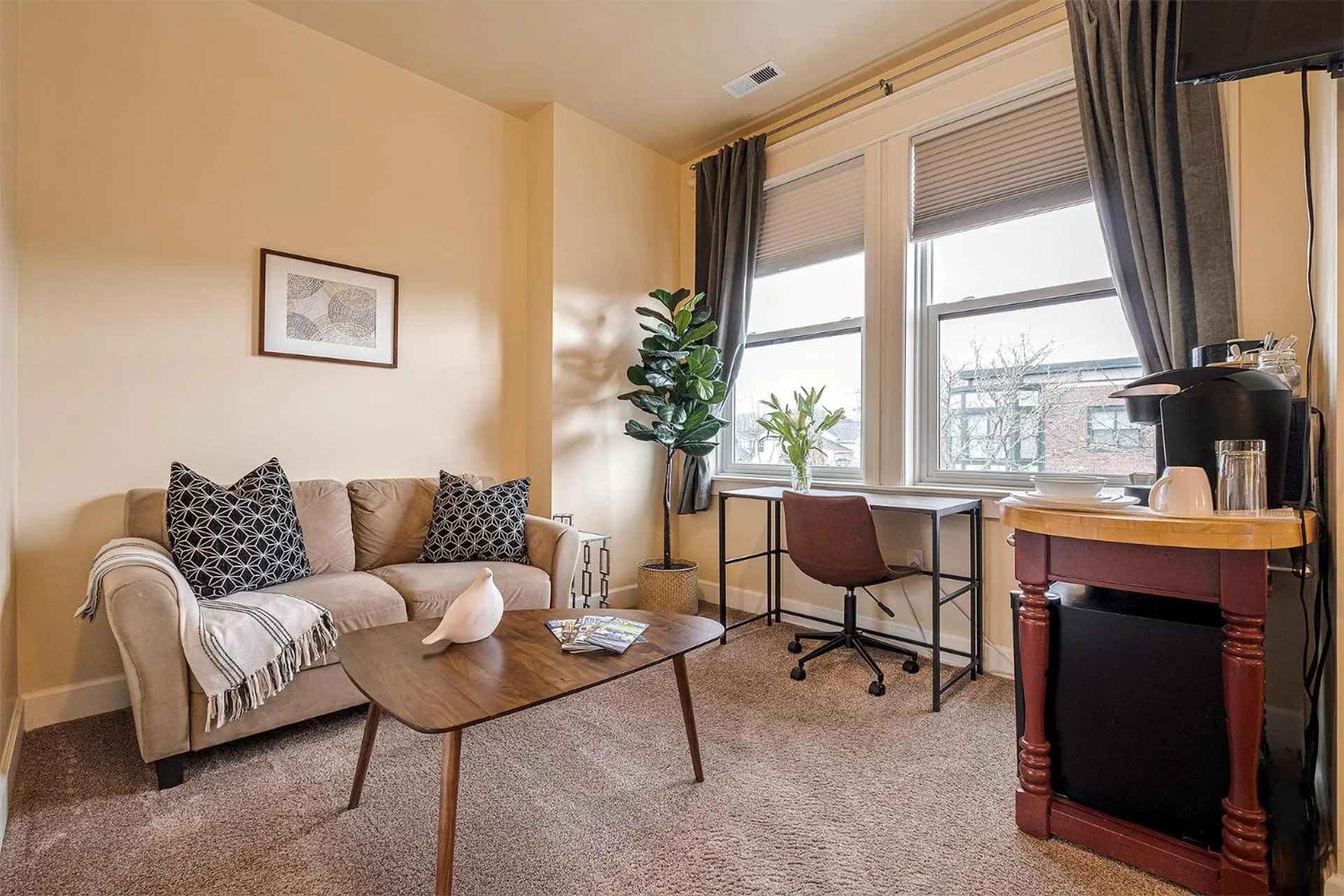 Living room in The Orenco Station Hotel
