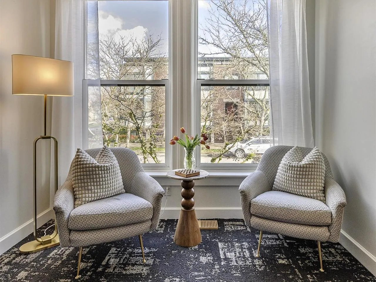 Seating area in The Orenco Station Hotel