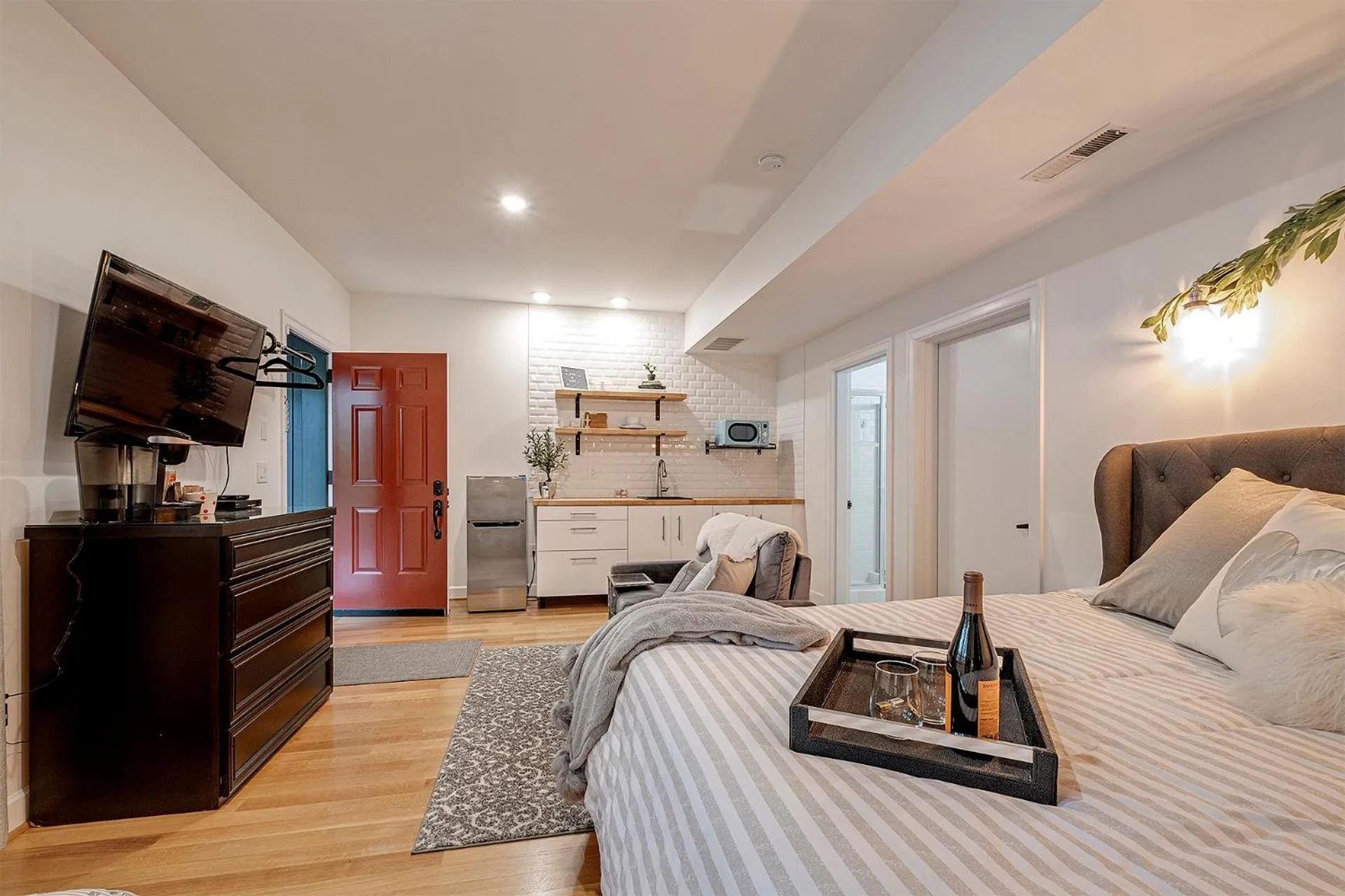 Bed in The Orenco Station Hotel