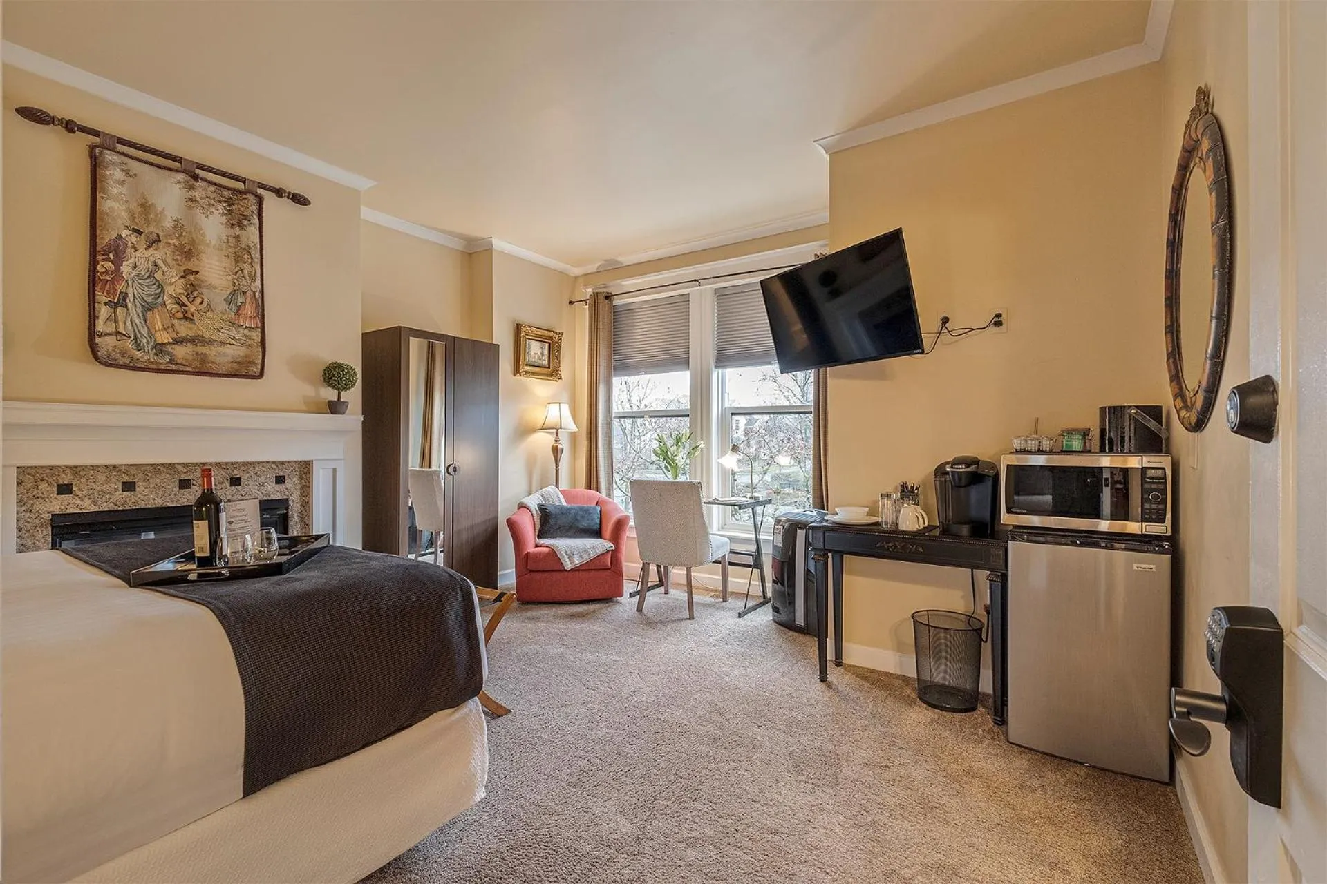 Bed in The Orenco Station Hotel