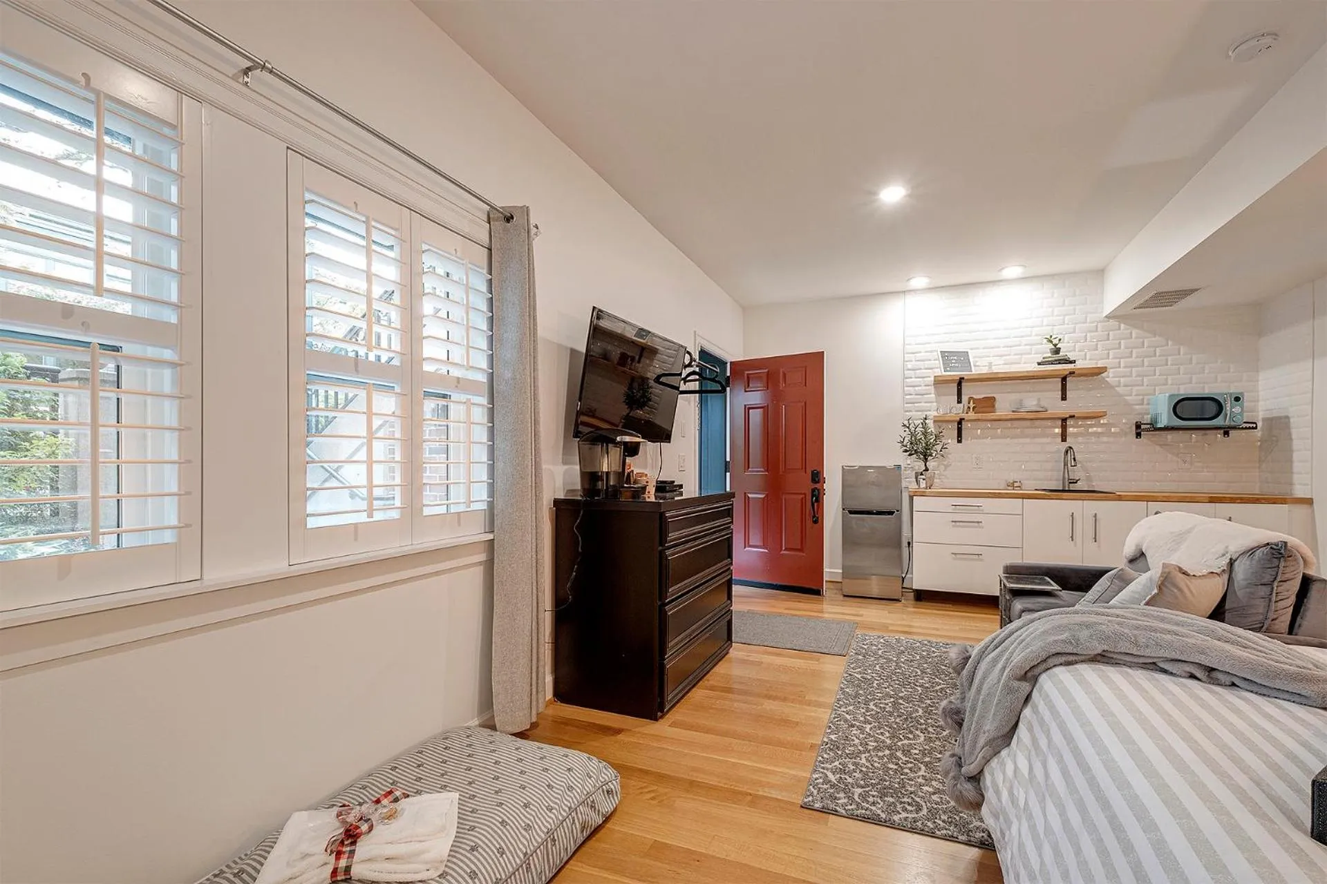 Bed in The Orenco Station Hotel